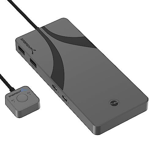 SABRENT Thunderbolt 4 KVM Switch Peripheral Sharing with 3X Thunderbolt 4 USB...