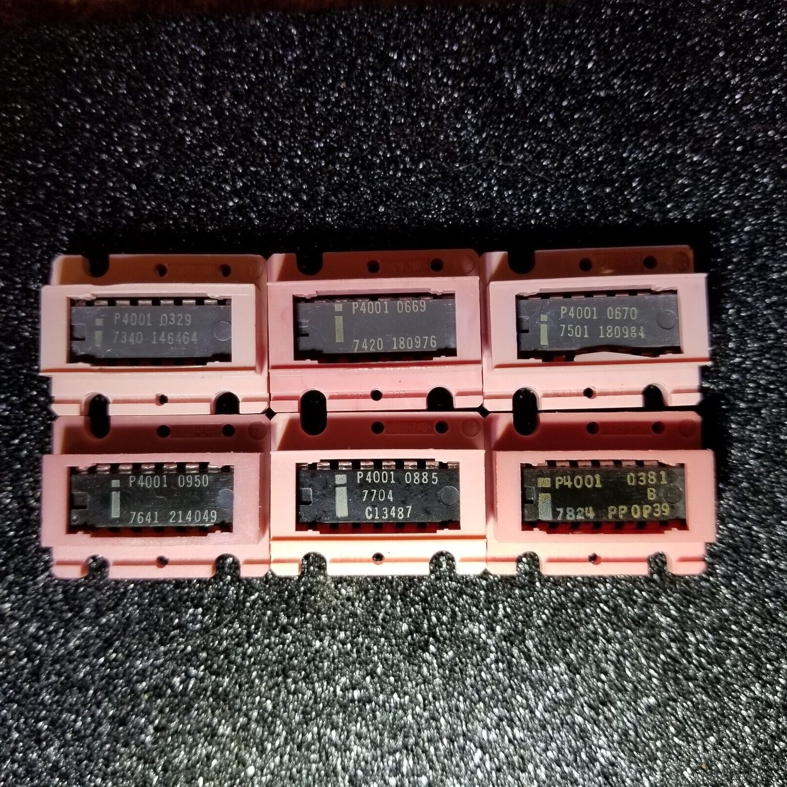 P4001 Intel + Carriers, 73,74,75,76,77,78 date codes, Unused USA stock, (6pcs)