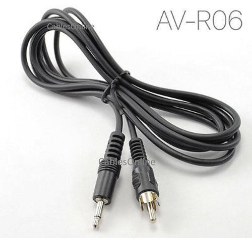 6ft. 3.5mm Mono Mini Jack Plug to Single RCA Plug AV Cable / Cord,  AV-R06