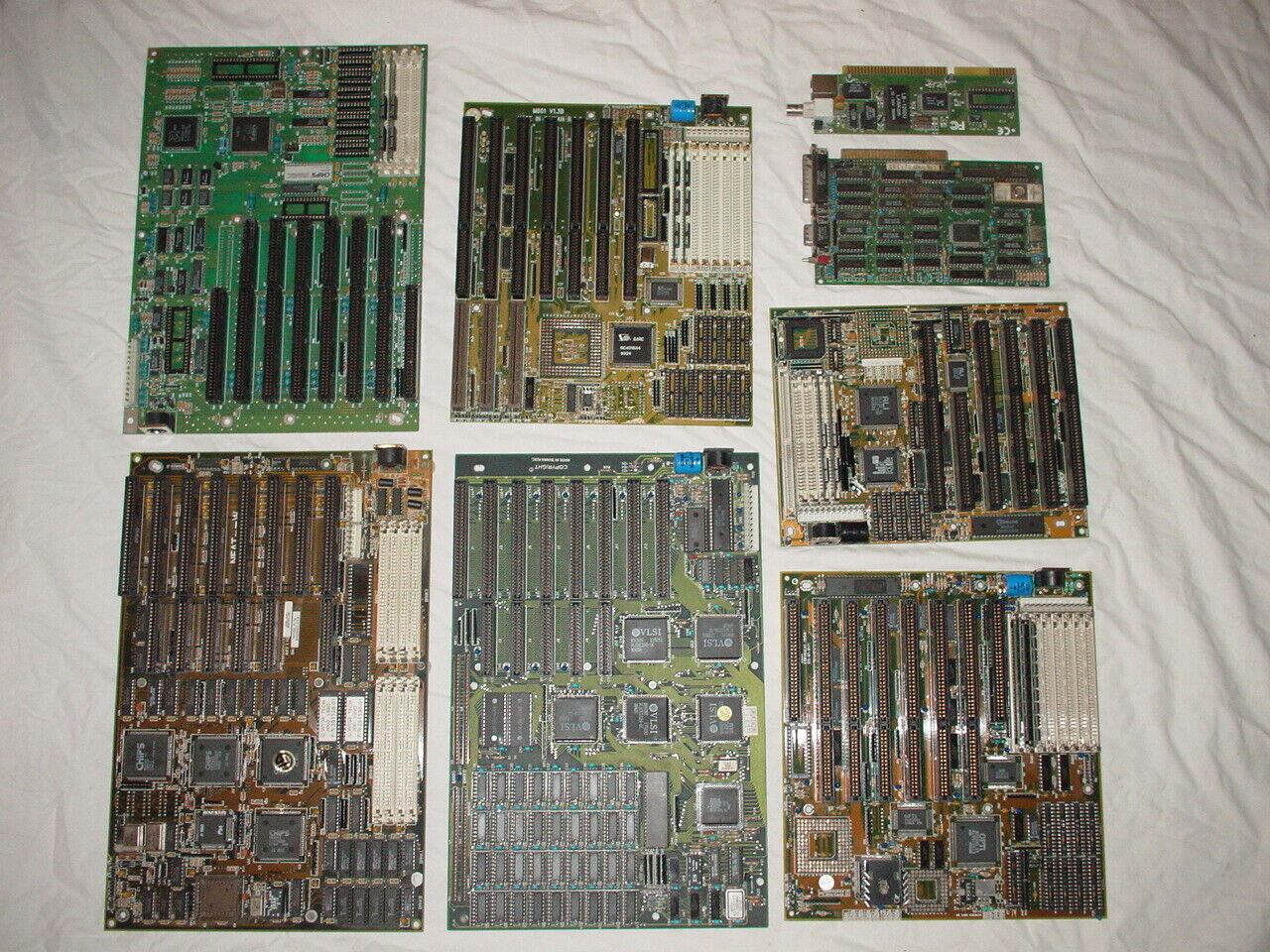 6 Pcs AMD INTEL 80286-12 am386 486 ISA Motherboards with CPU MEMORY VINTAGE RARE