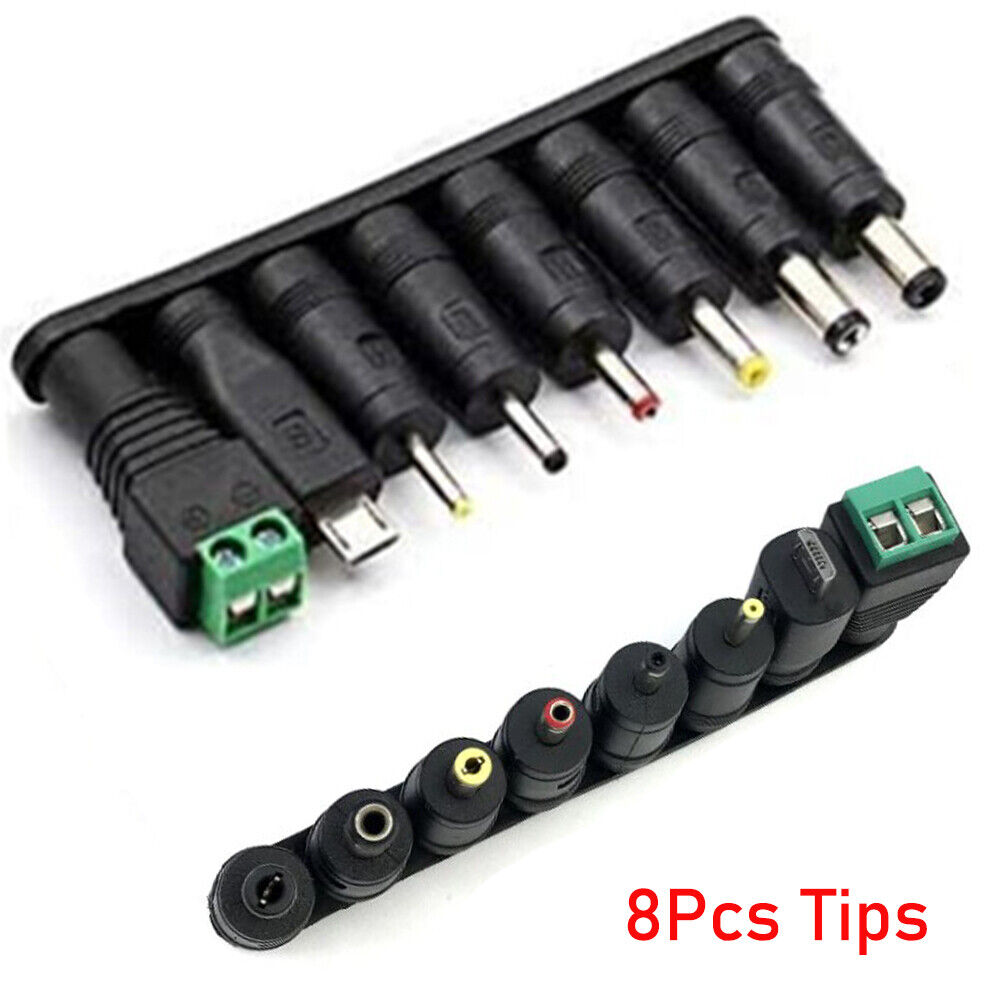 8pcs DC Power Jack 5.5 x 2.1mm Female To 4.0*1.7mm 5.5*2.5mm Micro USB Terminal