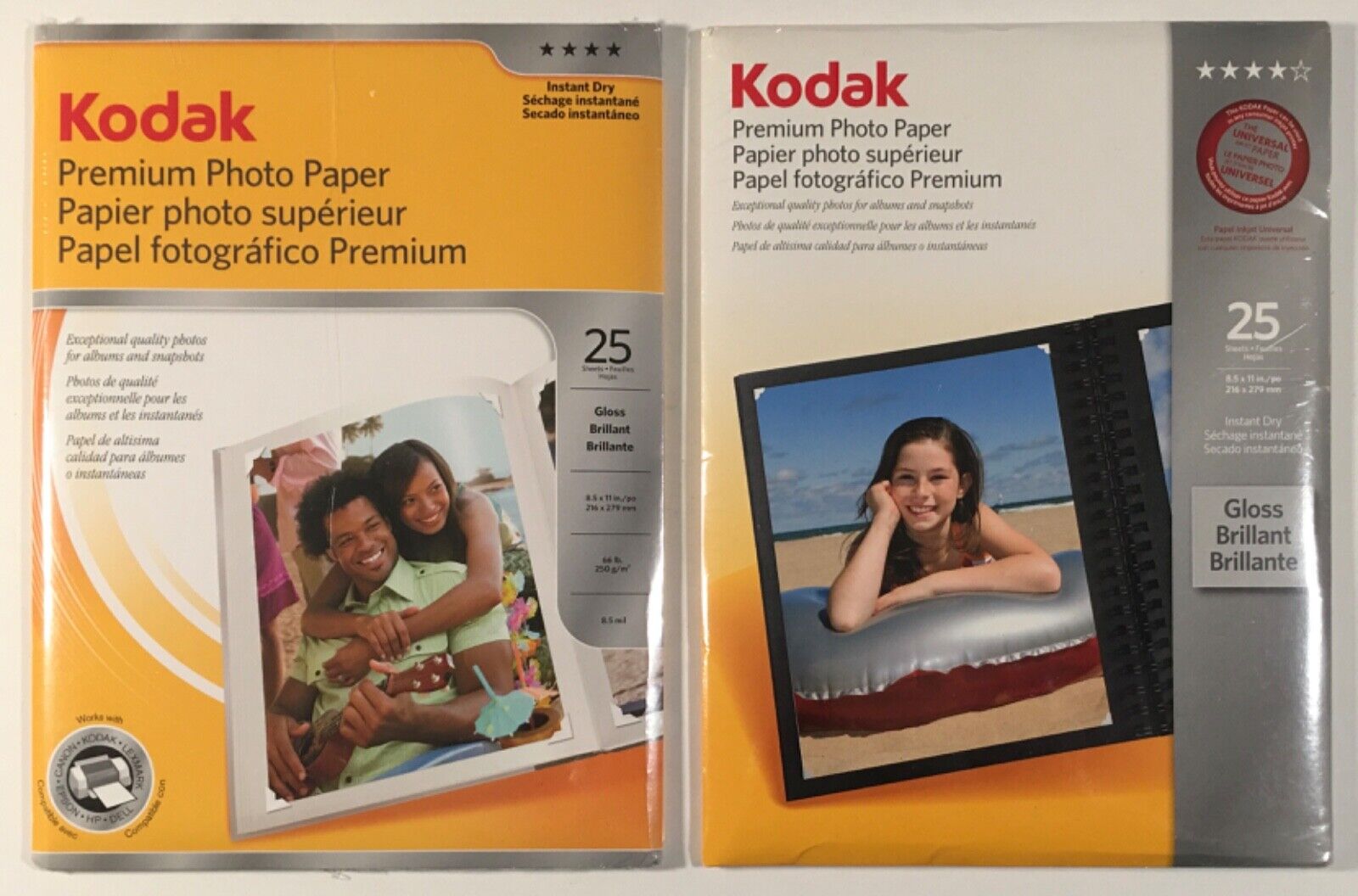 Kodak Premium Photo Paper 8.5 x 11 Glossy 9 mil 50 Sheets/2-Packs 8689283 - NEW