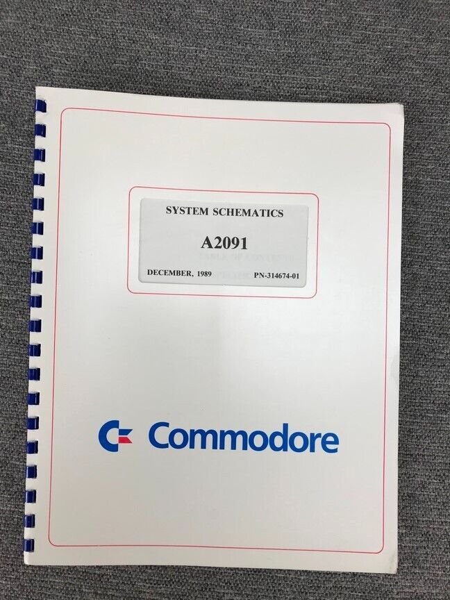 Commodore Amiga A2091 SCSI Controller Card OEM Service Manual Schematics | 1989