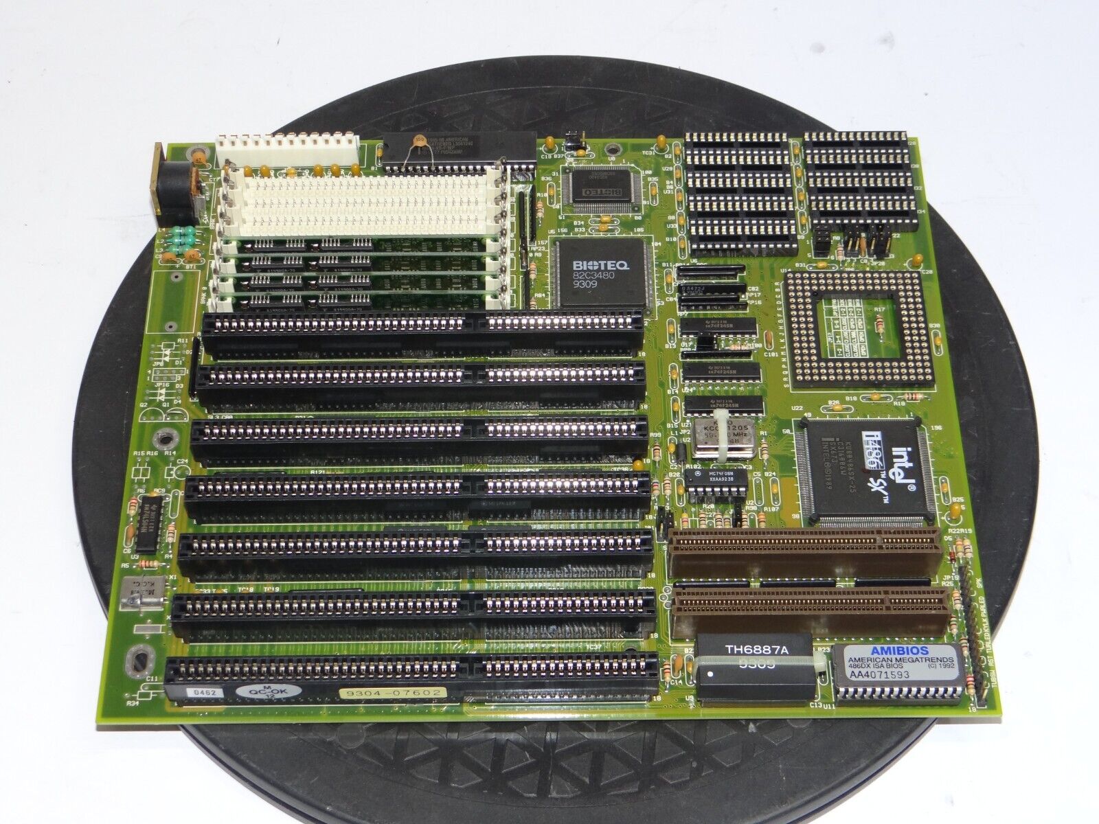 Vintage BIOTEQ MB 1433/50 AEA-V Motherboard 486DX ISA AMIBIOS w/Intel i486 DX2