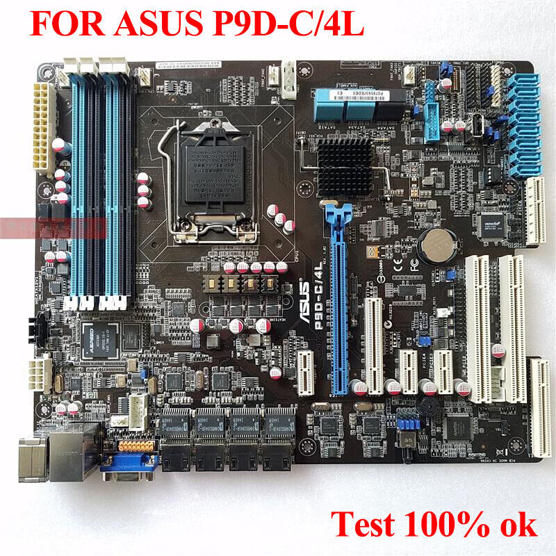 FOR ASUS P9D-C/4L DDR3 1150Pin Single-Channel Server Motherboard Tested 100%