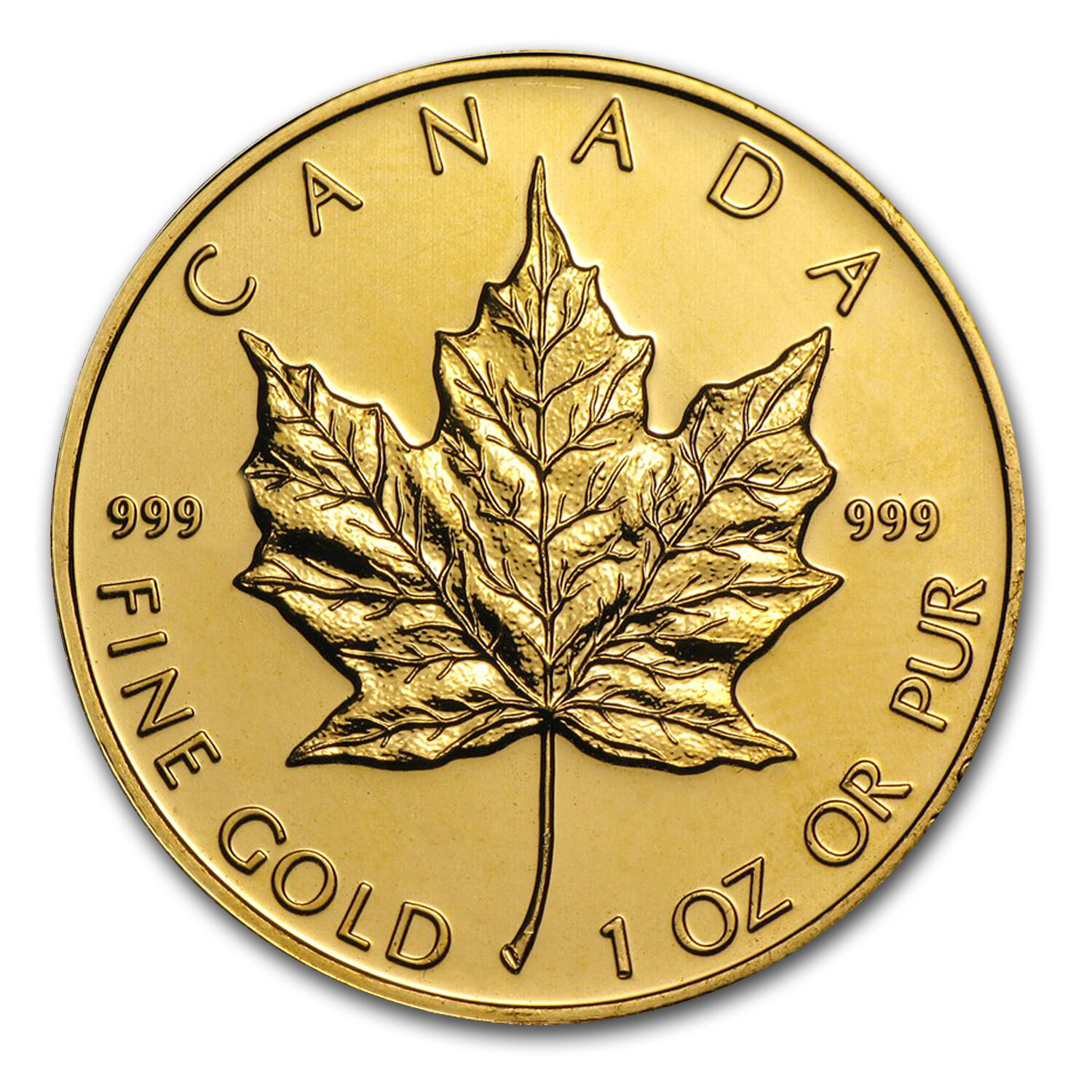 Canada 1 oz Gold Maple Leaf .999 Fine (Random Year) - SKU #95505