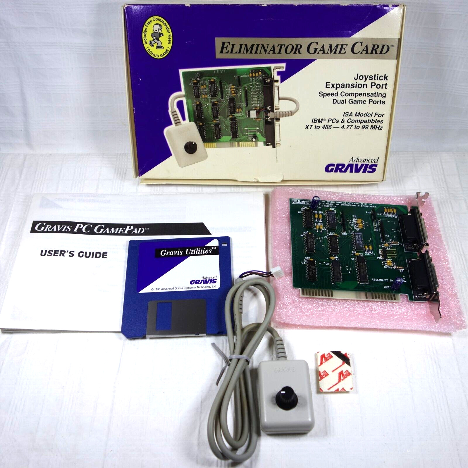 Gravis Eliminator ISA Game Card Vintage for IBM PC & Compatibles CIB