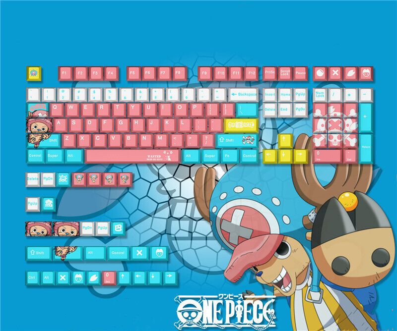 Anime ONE PIECE Keycap Tony Chopper Key cap Full Set For Cherry MX keyboard