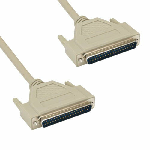 Kentek 3' Feet DB37 Serial Cable 28AWG Molded RS-449 D-Sub 37 Pin Male to Male