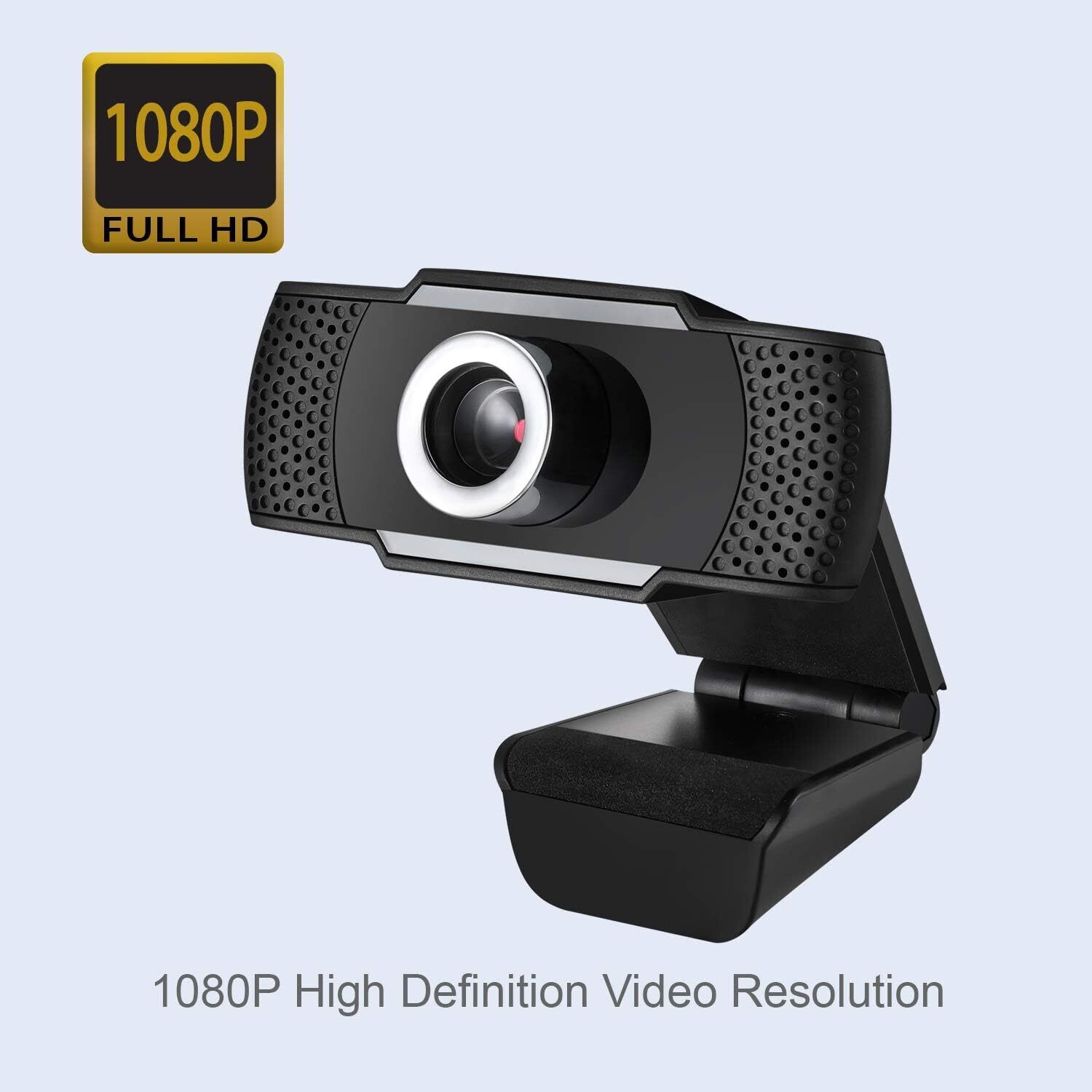 Adesso CyberTrack H4 Webcam 1080P HD USB Webcam w/ Built-in Microphone, Black