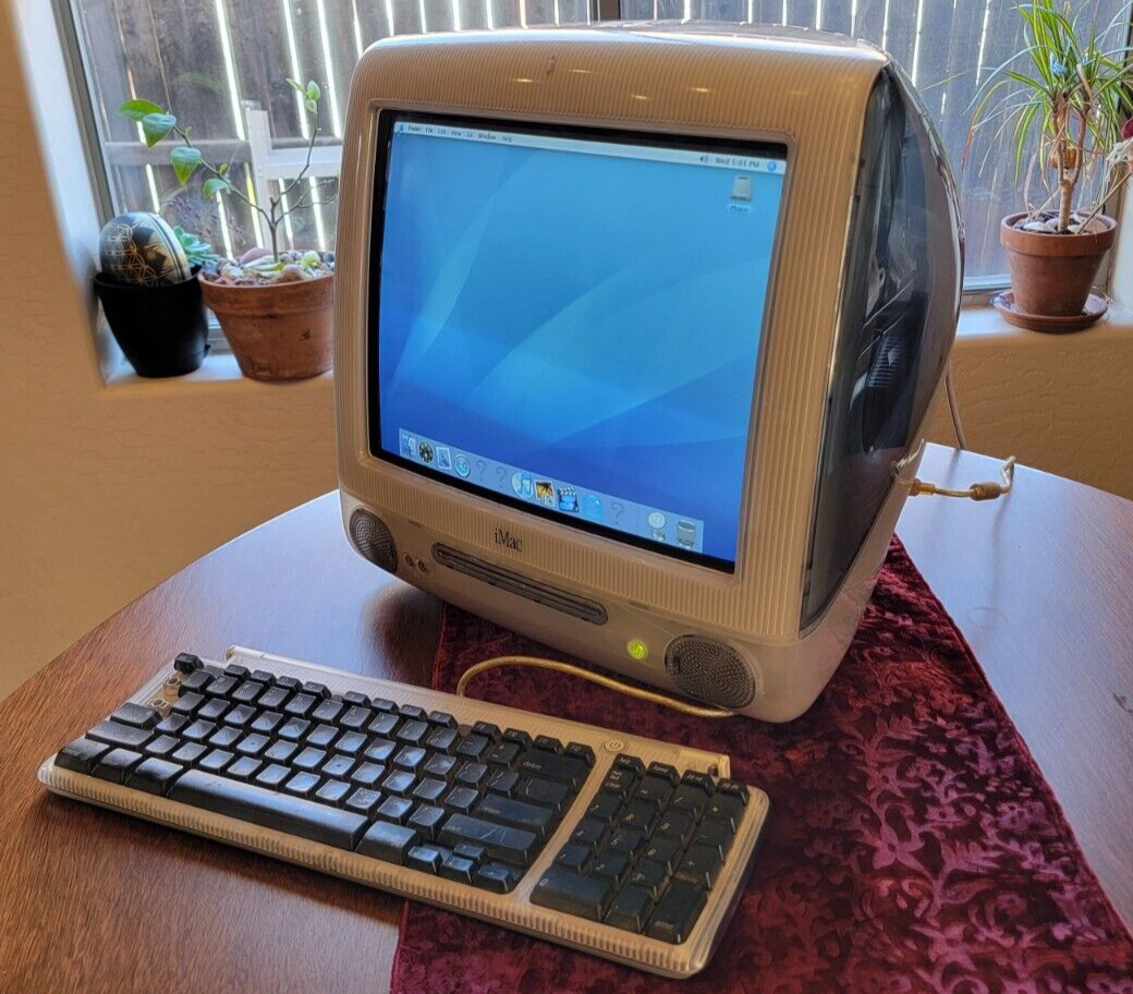 RETRO WORKING Apple iMac G3 Graphite vintage Macintosh all in one Computer