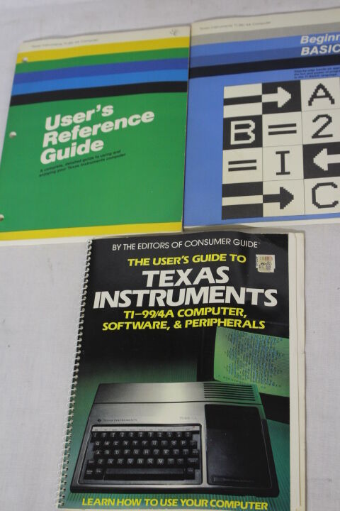 3 Vol Set Vintage USER'S GUIDE TEXAS INSTRUMENTS TI-99/4A, Beginner's, Reference