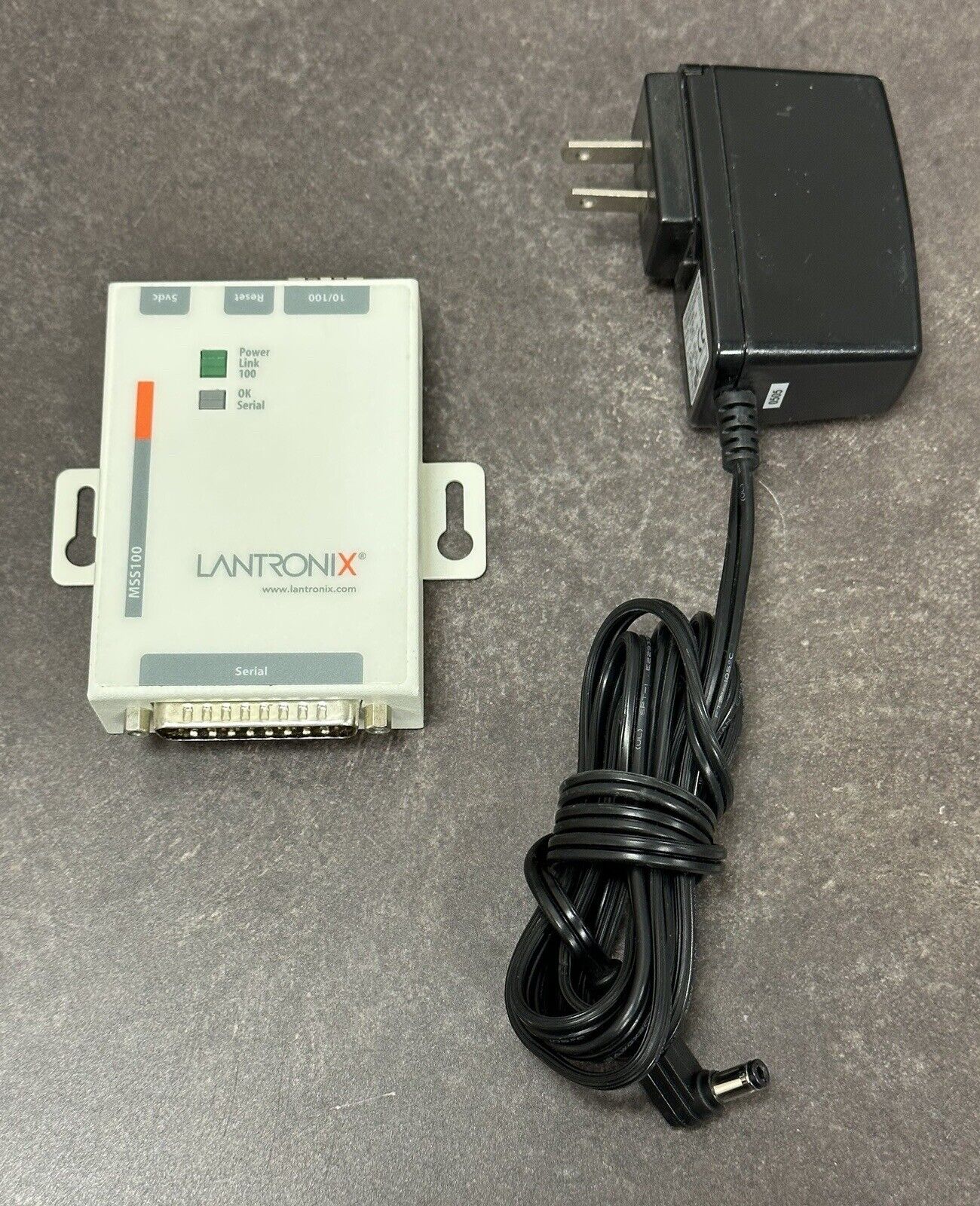 Lantronix MSS100 Rev. D External Ethernet Server Interface W/ 5V Power Adapter