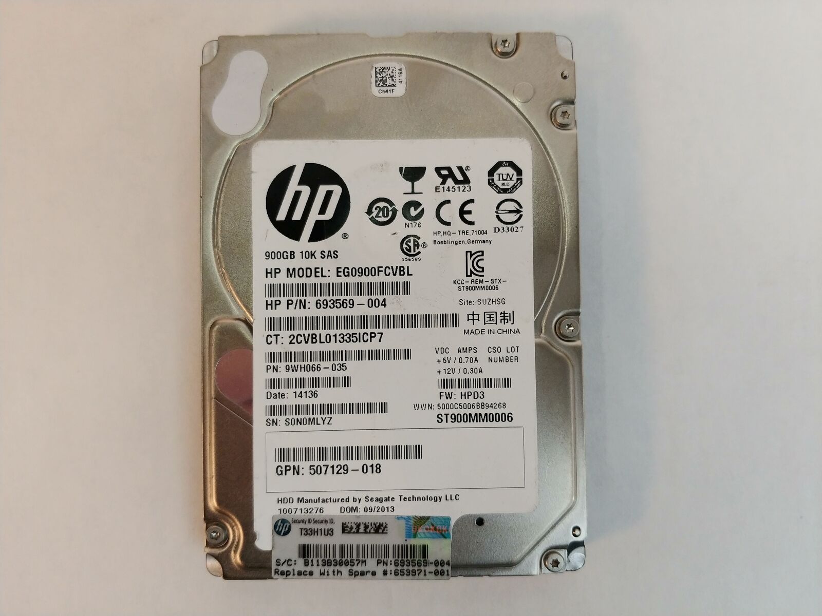 Seagate HP ST900MM0006 900 GB SAS 2 2.5 in Enterprise Hard Drive