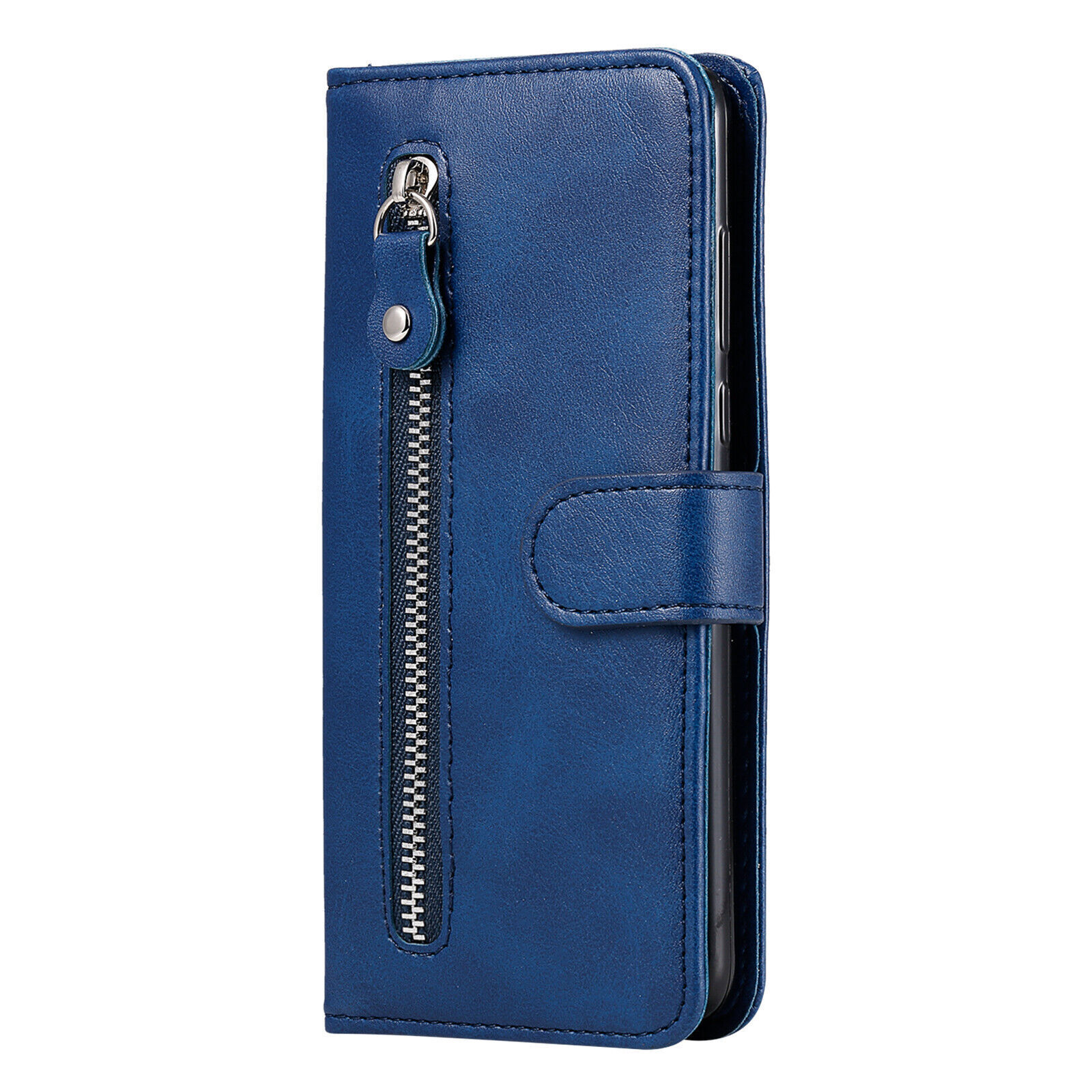 Zipper Leather Flip Wallet Cover Case for Oppo Find X3 X5 F19 Realme GT Narzo 50