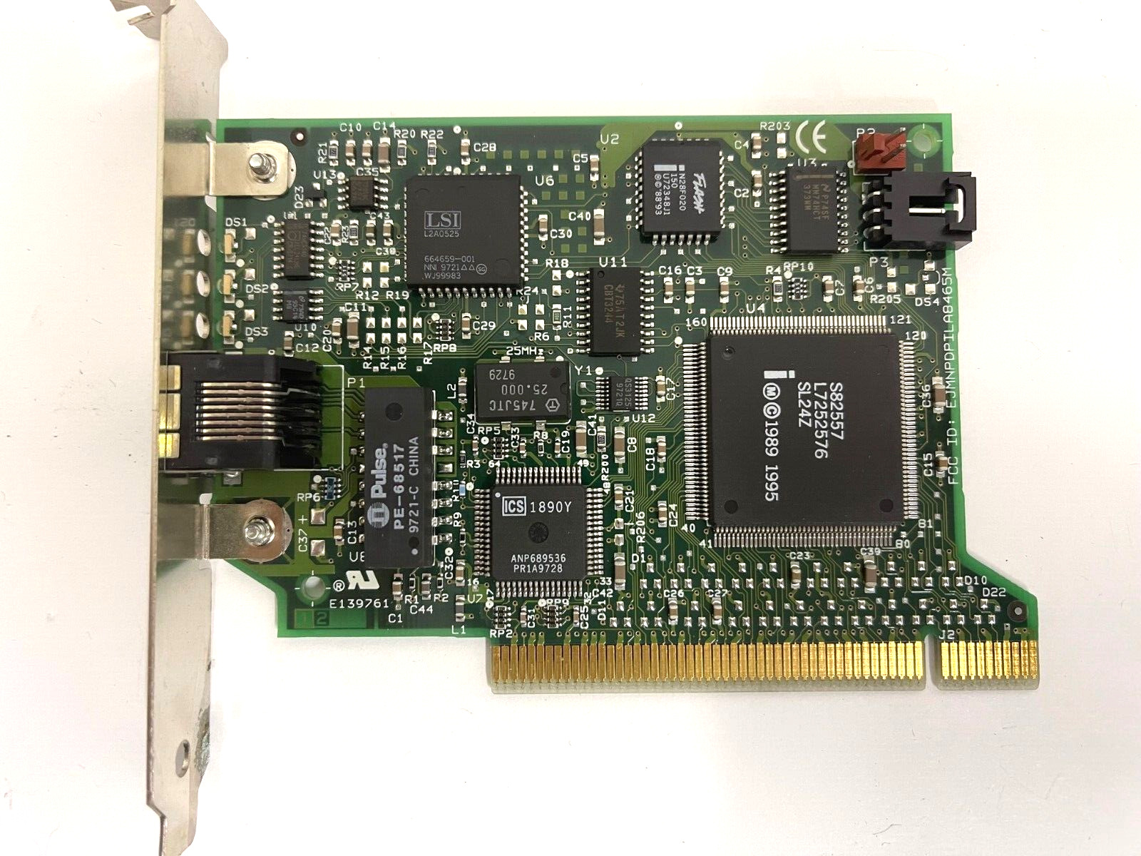 VINTAGE 1997 INTEL PCI 10/100 ETHERNET NETWORK CARD RJ45 EJMNPDPILA8465M MXB122