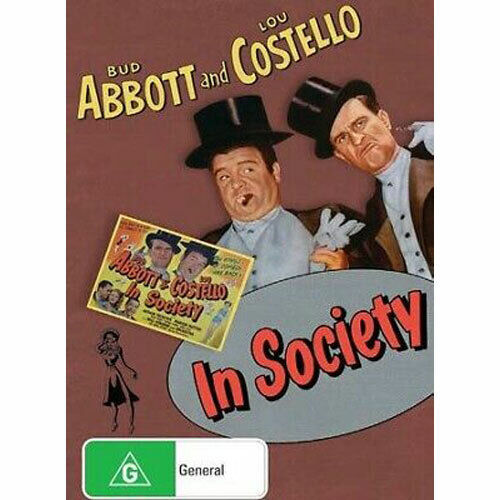 Bud Abbott and Lou Costello: In Society DVD NEW (Region 4 Australia)