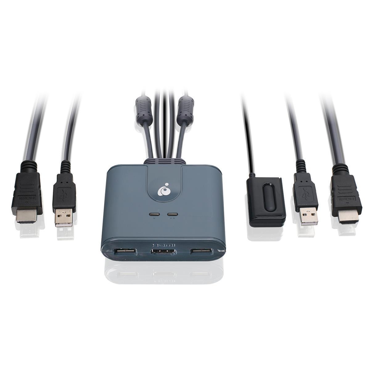 IOGEAR 2-Port Full HD KVM Switch with HDMI and USB Connections #GCS32HU