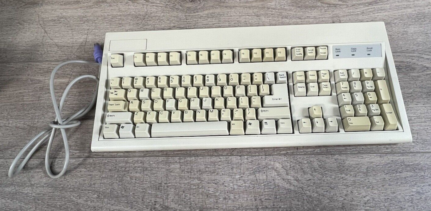 Vintage Key Tronic Mechanical Clicky Keyboard - E03601QUS201-C  TESTED