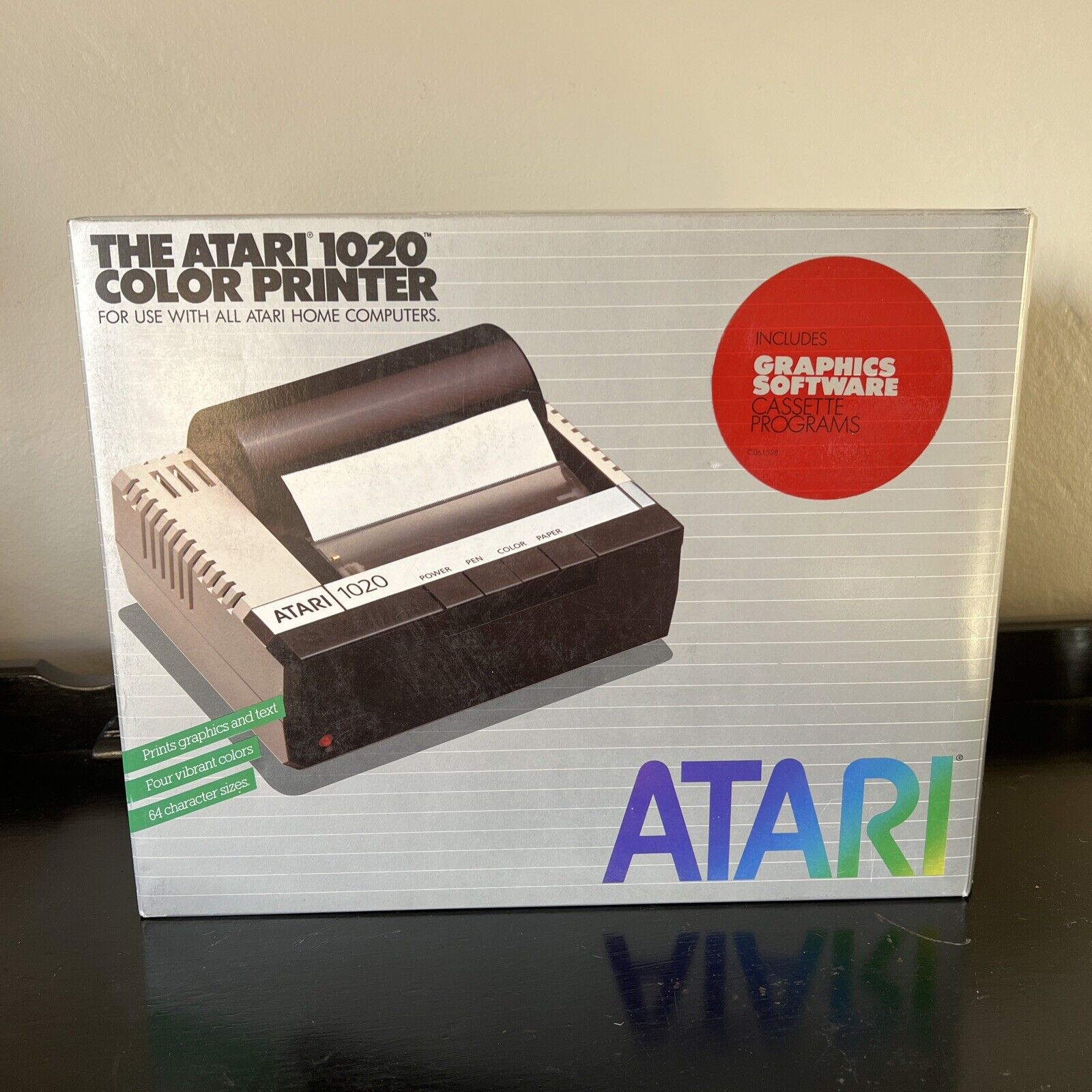 Atari 1020 Color Printer, complete in box (manuals, software, wires). Works.
