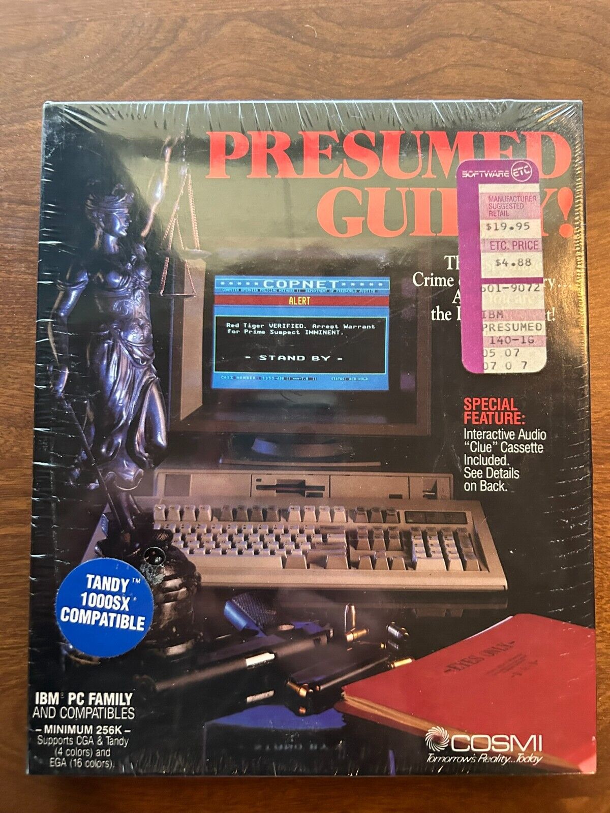 Vintage 1989 Cosmi Presumed Guilty IBM PC Game 5.25\