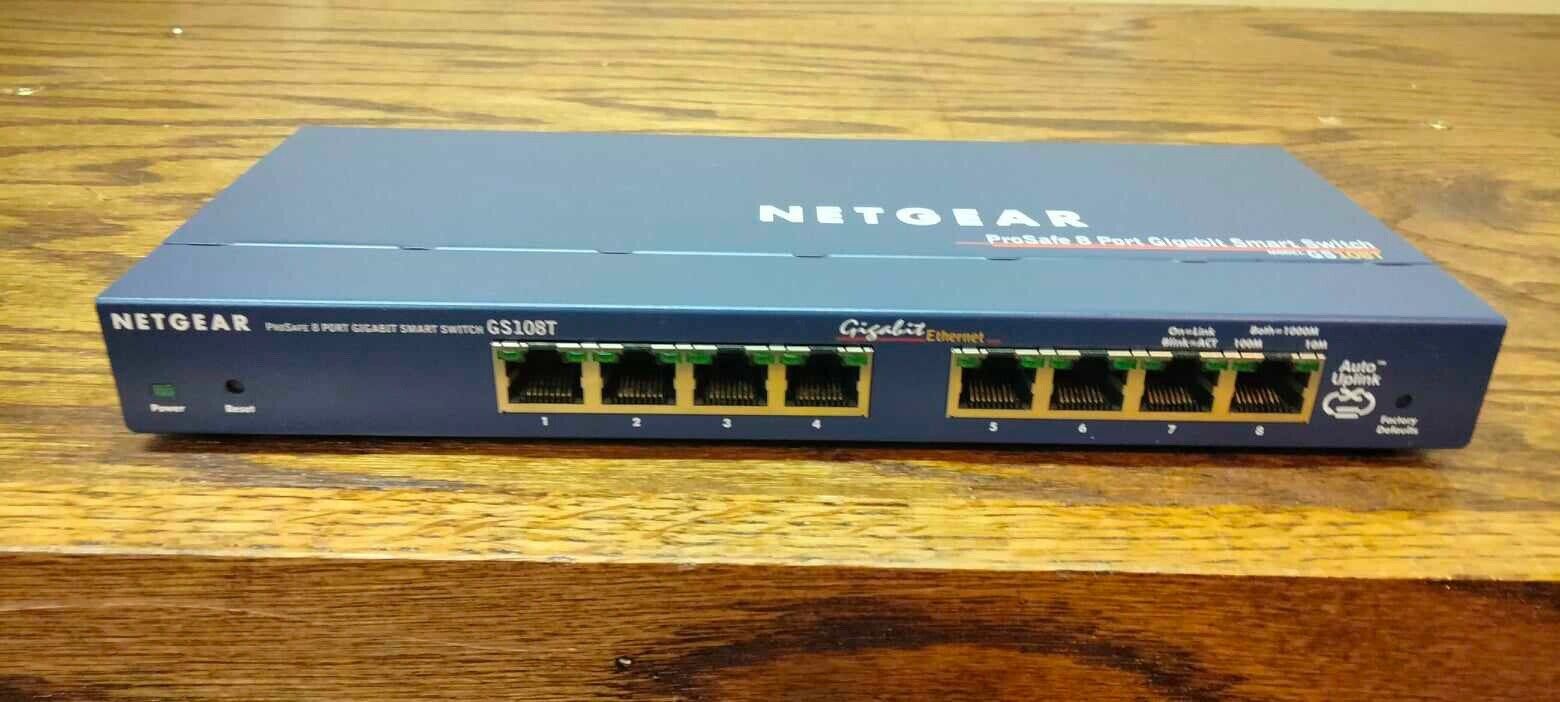 NetGear ProSafe (GS108T) 8-Ports External Ethernet Switch