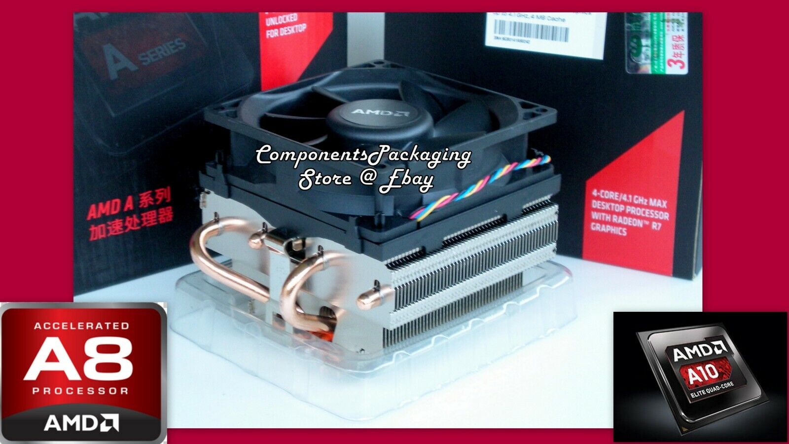AMD A8 7670K Heat Sink Cooling Fan with Near Silent Technology  Original AMD New