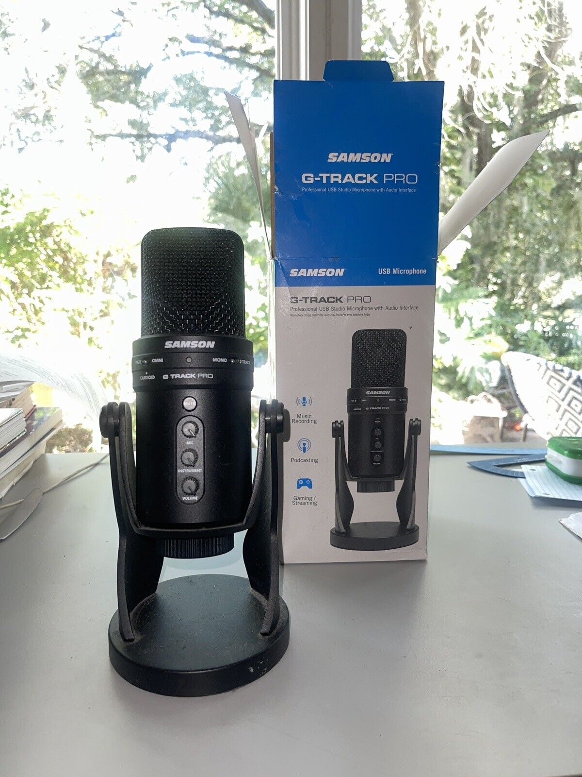 SAMSON G-Track Pro Studio USB Condenser Microphone Mic - NO USB CORD