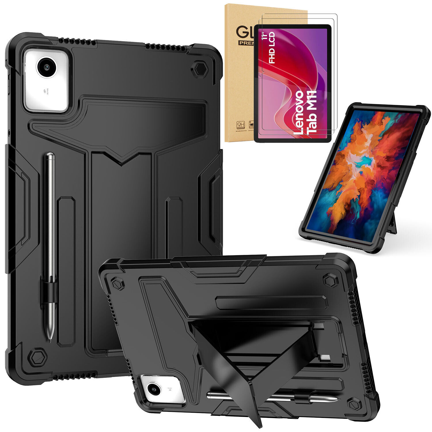 For Lenovo Tab M11 Kickstand Cover Shockproof Rugged High Impact Protective Case