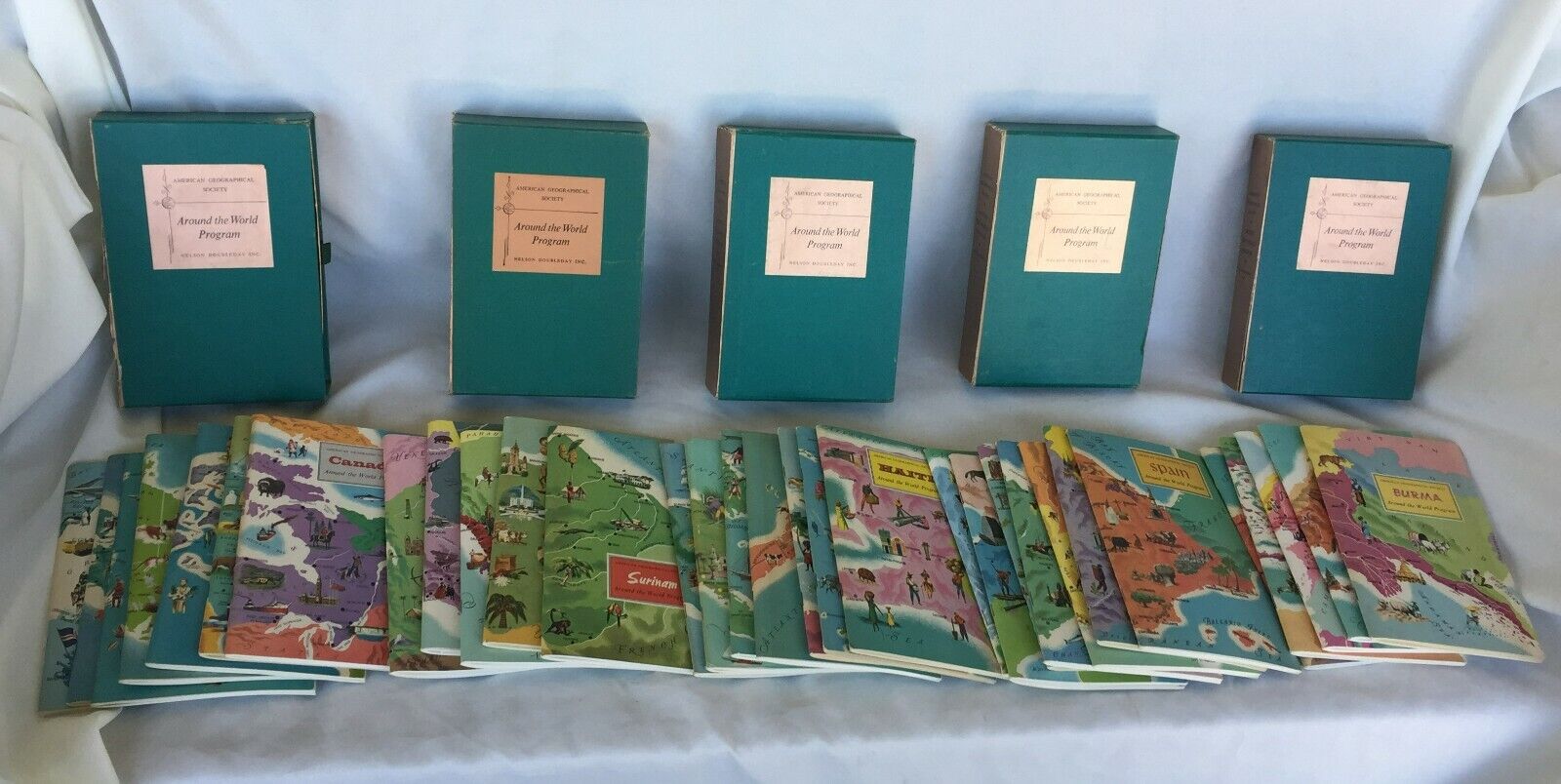 AROUND THE WORLD PROGRAM American Geographical Society books set of 31  1950/60s