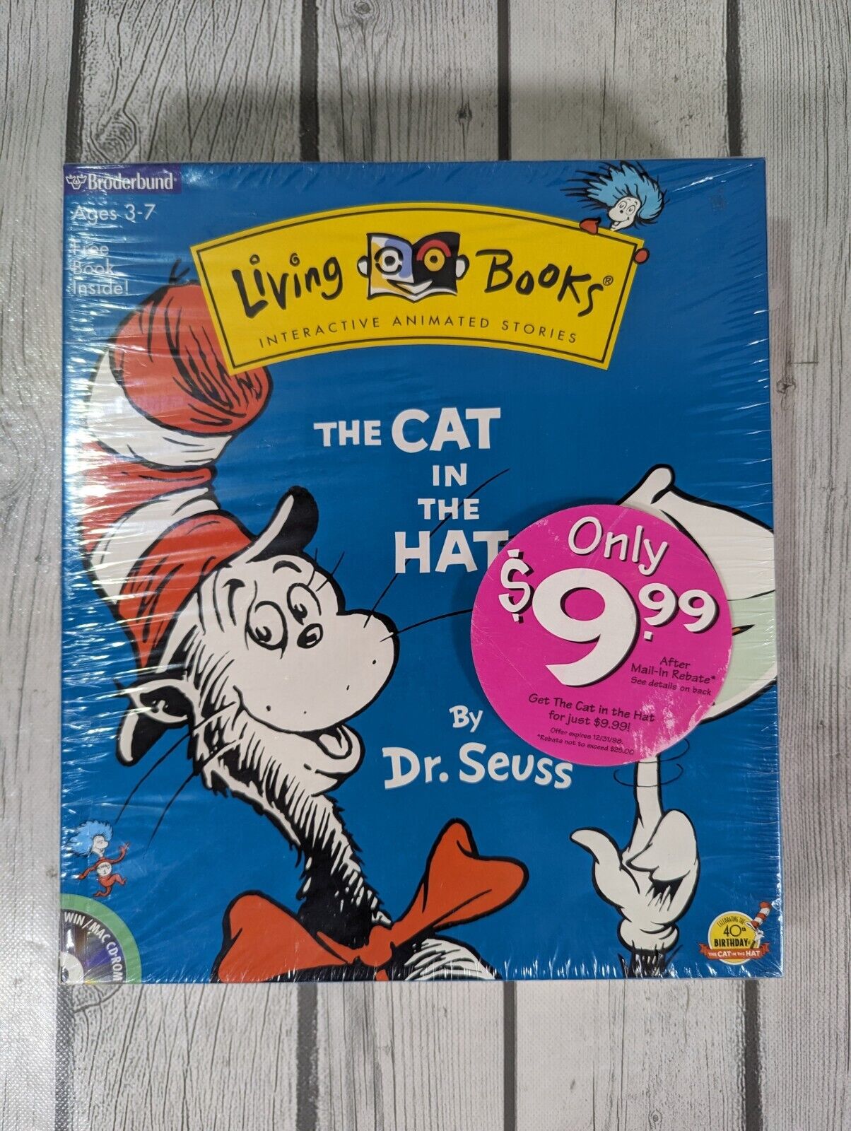 Dr. Seuss The Cat in the Hat Living Books CD-ROM PC GAME 1997 Win 3.1/95/98/Mac