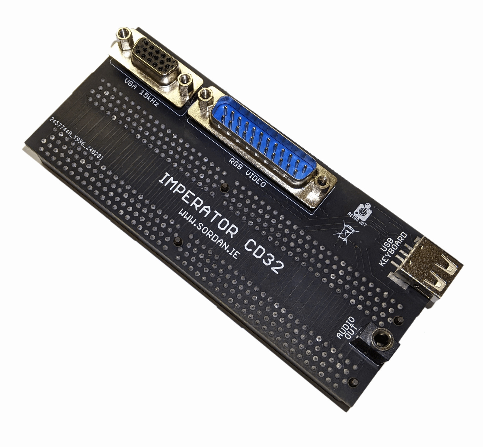 New Imperator CD32 Amiga Riser Adapter USB HID VGA 15KHz RGB DB23 Jack 3.5mm 759