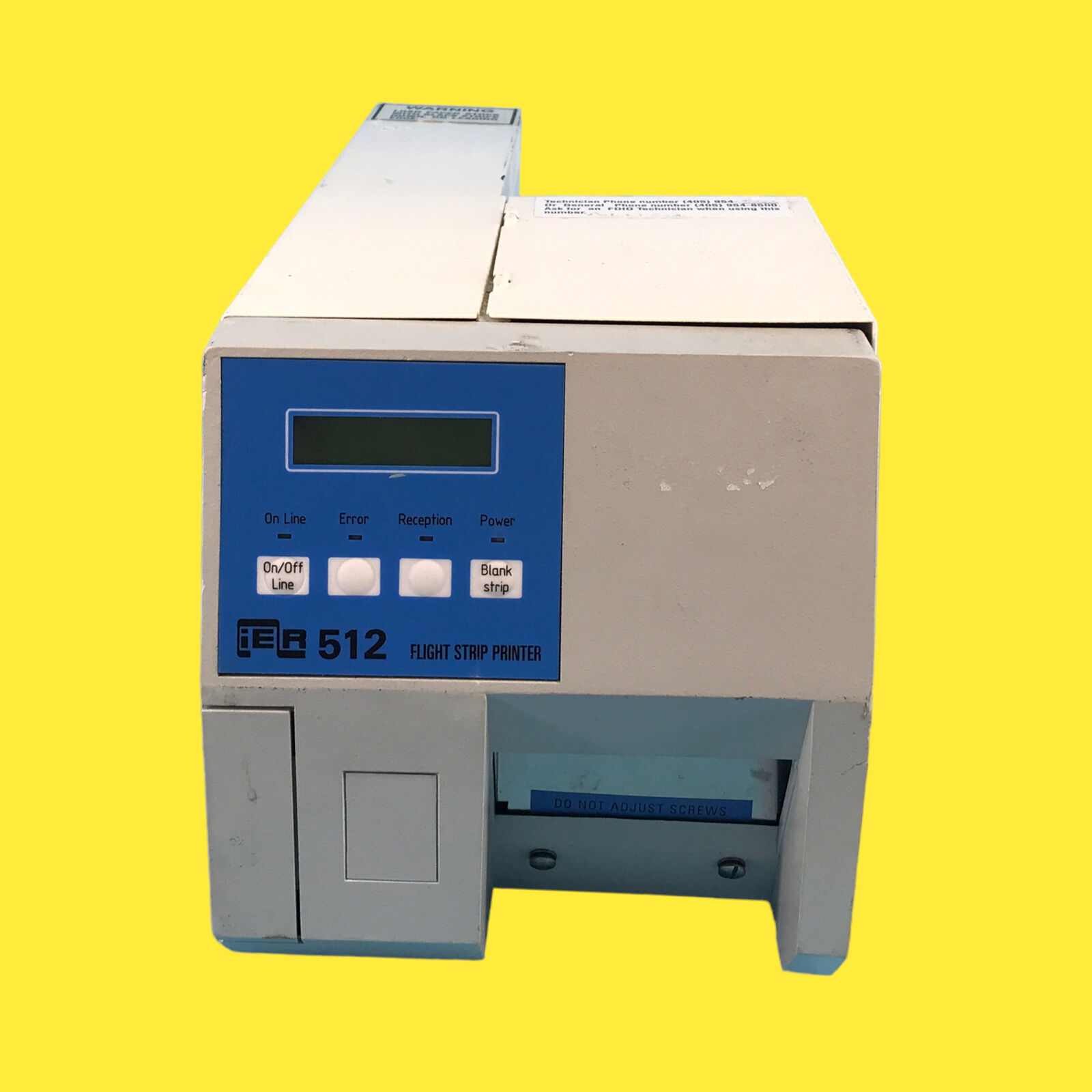 IER FDIO Flight Strip Thermal Printer Model 512C15 White #CR6905