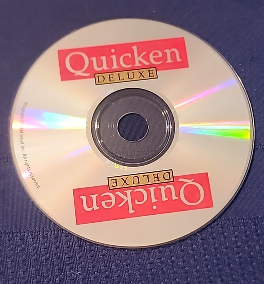 NEW Vintage Quicken Deluxe for Window 95 cd-rom Intuit 1994 Excellent Condition.