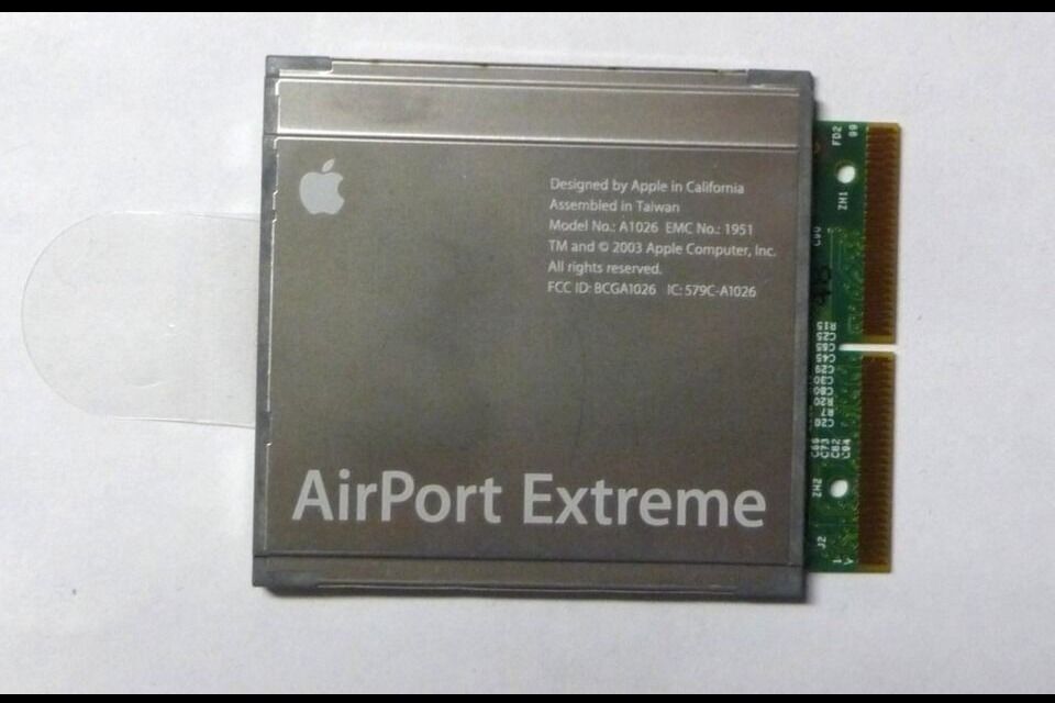  Apple AirPort Extreme Card A1026 - Works w/ G4 G5 IBook PowerBook  Imac Emac 