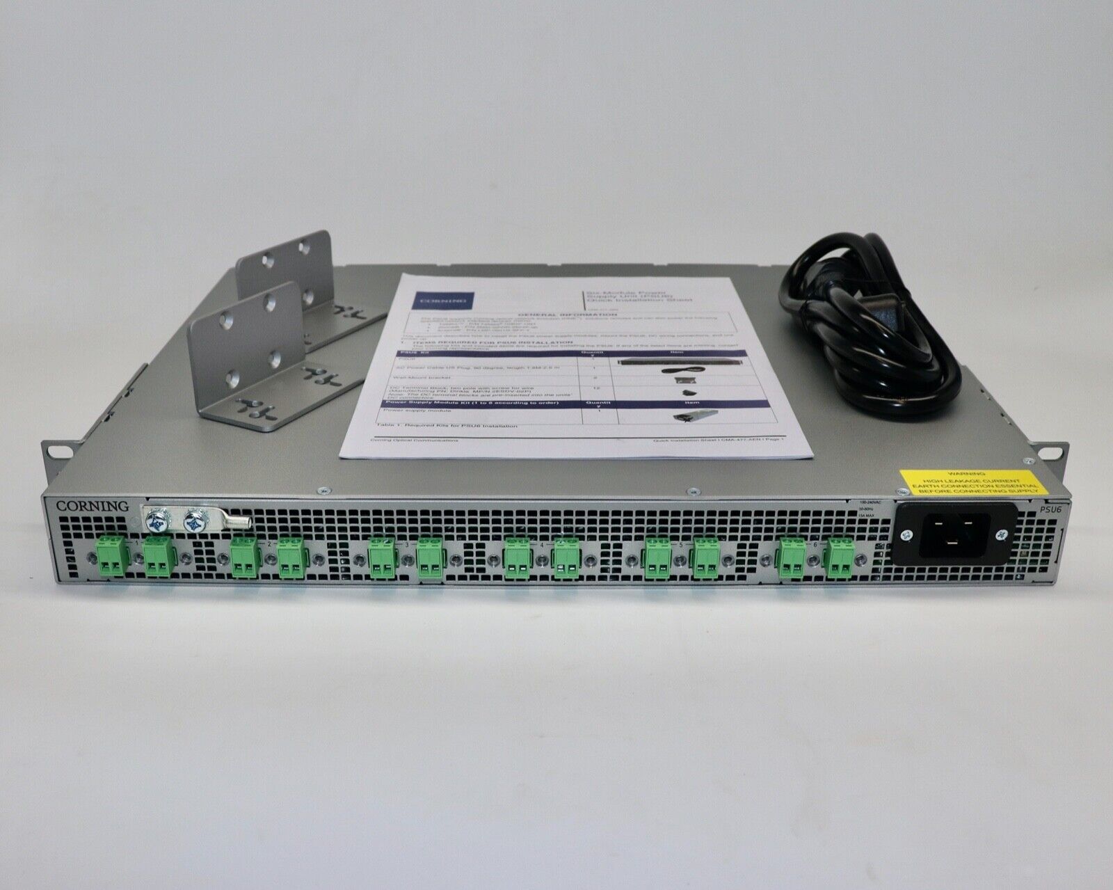 Corning PSU6-1U Six-Module DC Power Supply Interconnect Unit (ICU ONLY)