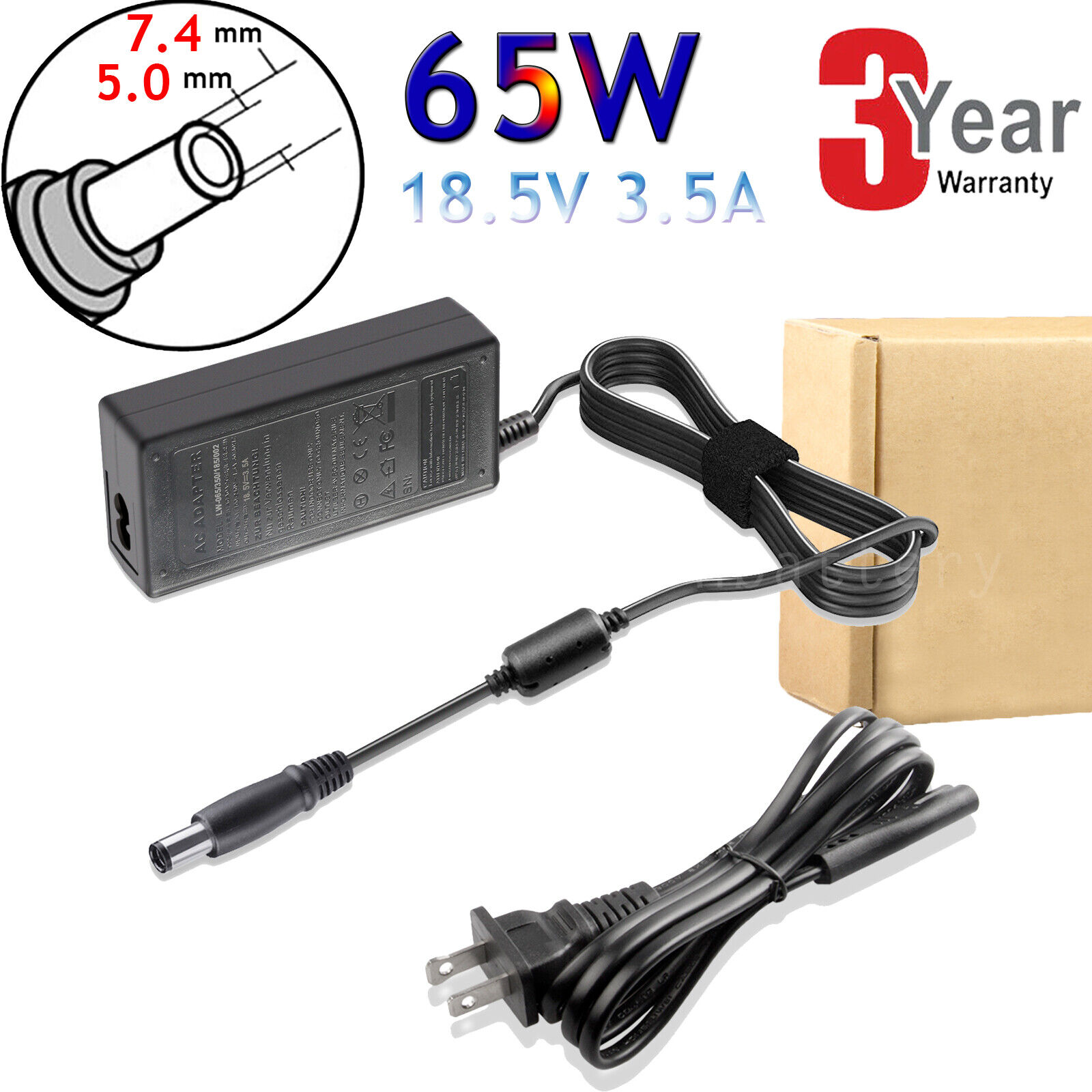 Laptop Power Supply Adapter Charger for HP Compaq 6710b 6910p nc6400 6510b US