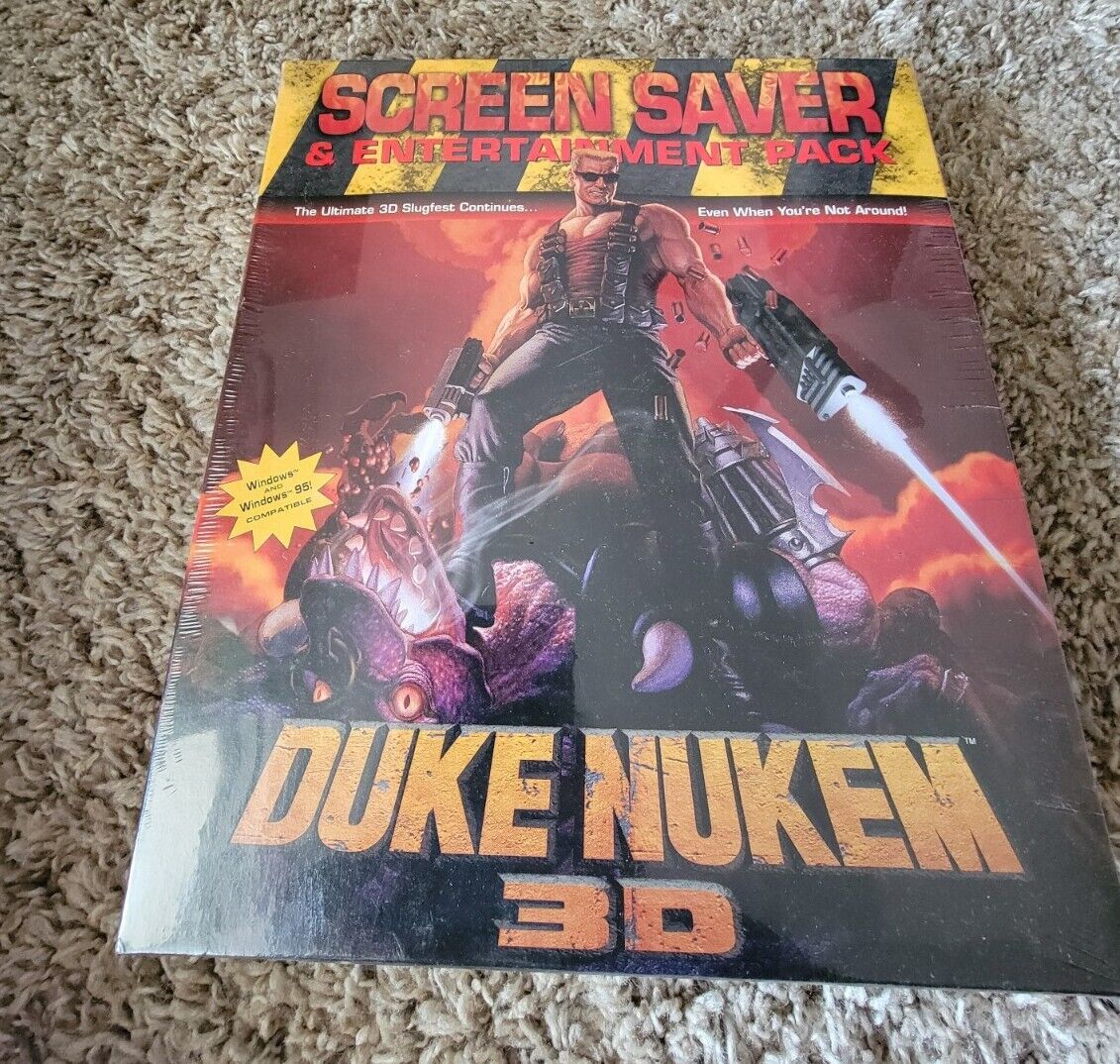 Duke Nukem 3D Screen Saver + Entertainment Pack PC Windows 95 New Sealed Mint
