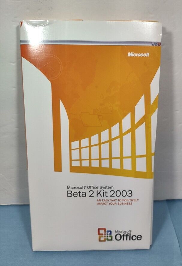 Used Microsoft Office System  Beta 2 Kit 2003 CD Software Packet