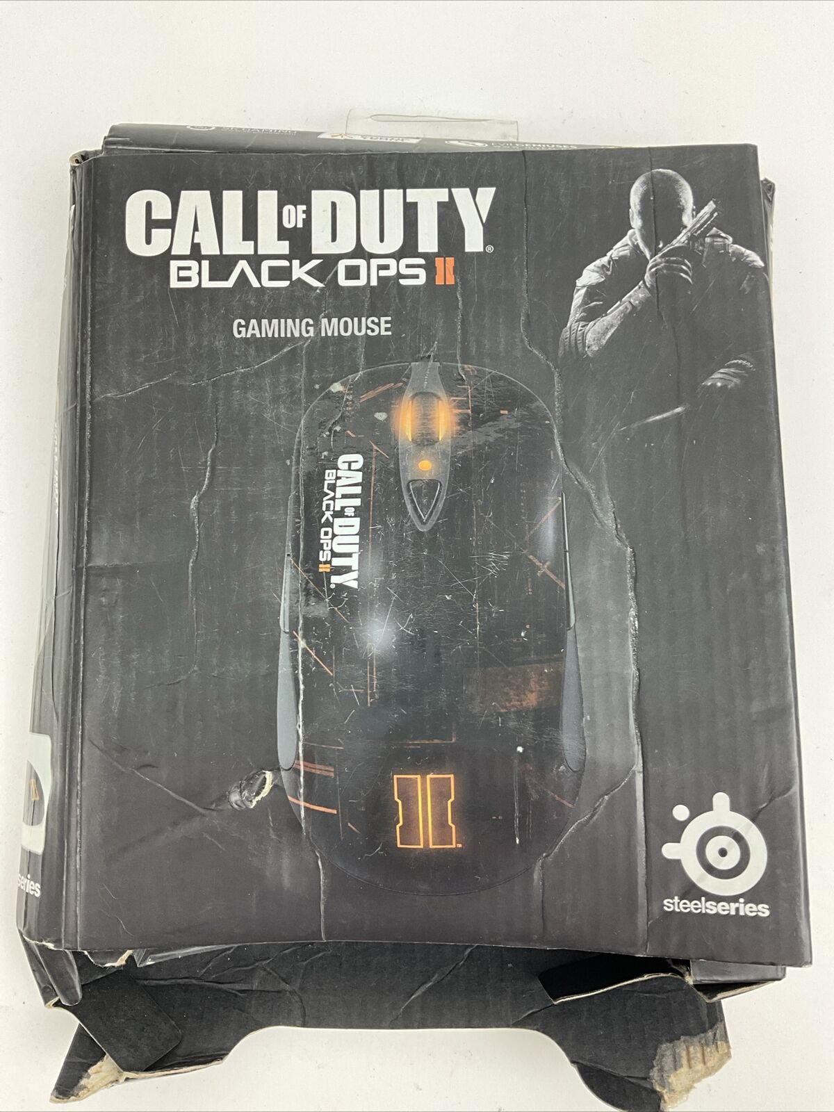 Call Of Duty Black OPS II Steel Series Activision Gaming Mouse New Damaged Box