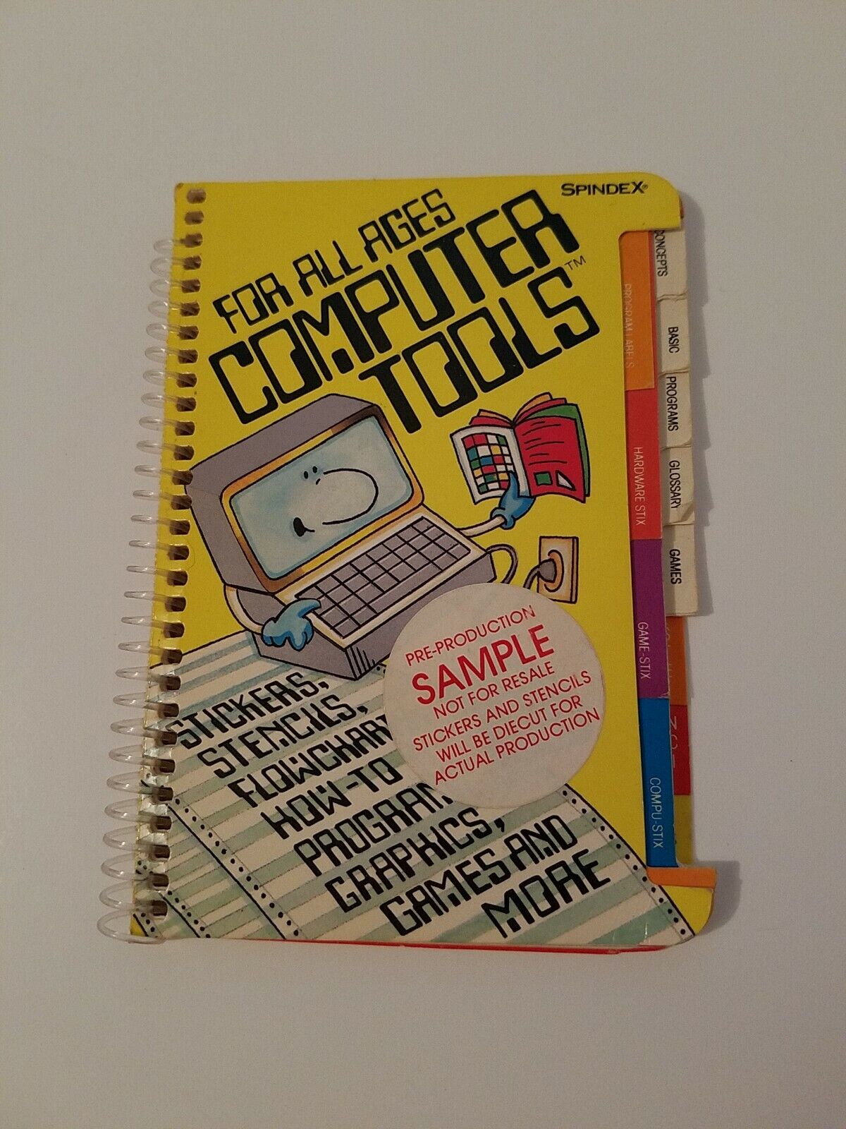 Computer Tools For All Ages Guide Booklet w/ Stickers Rare Pre-Production Sample