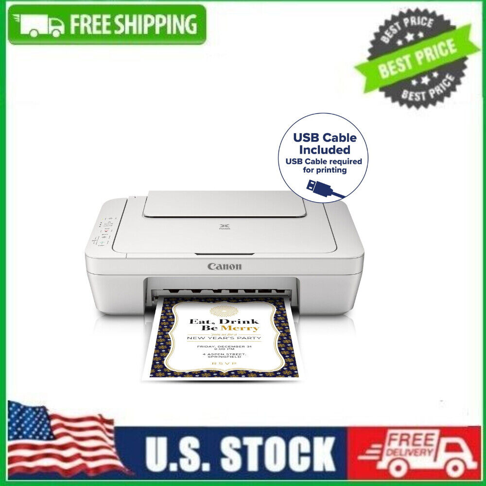 PIXMA MG2522 Wired All-in-One Color Inkjet Printer [USB Cable Included], White~~