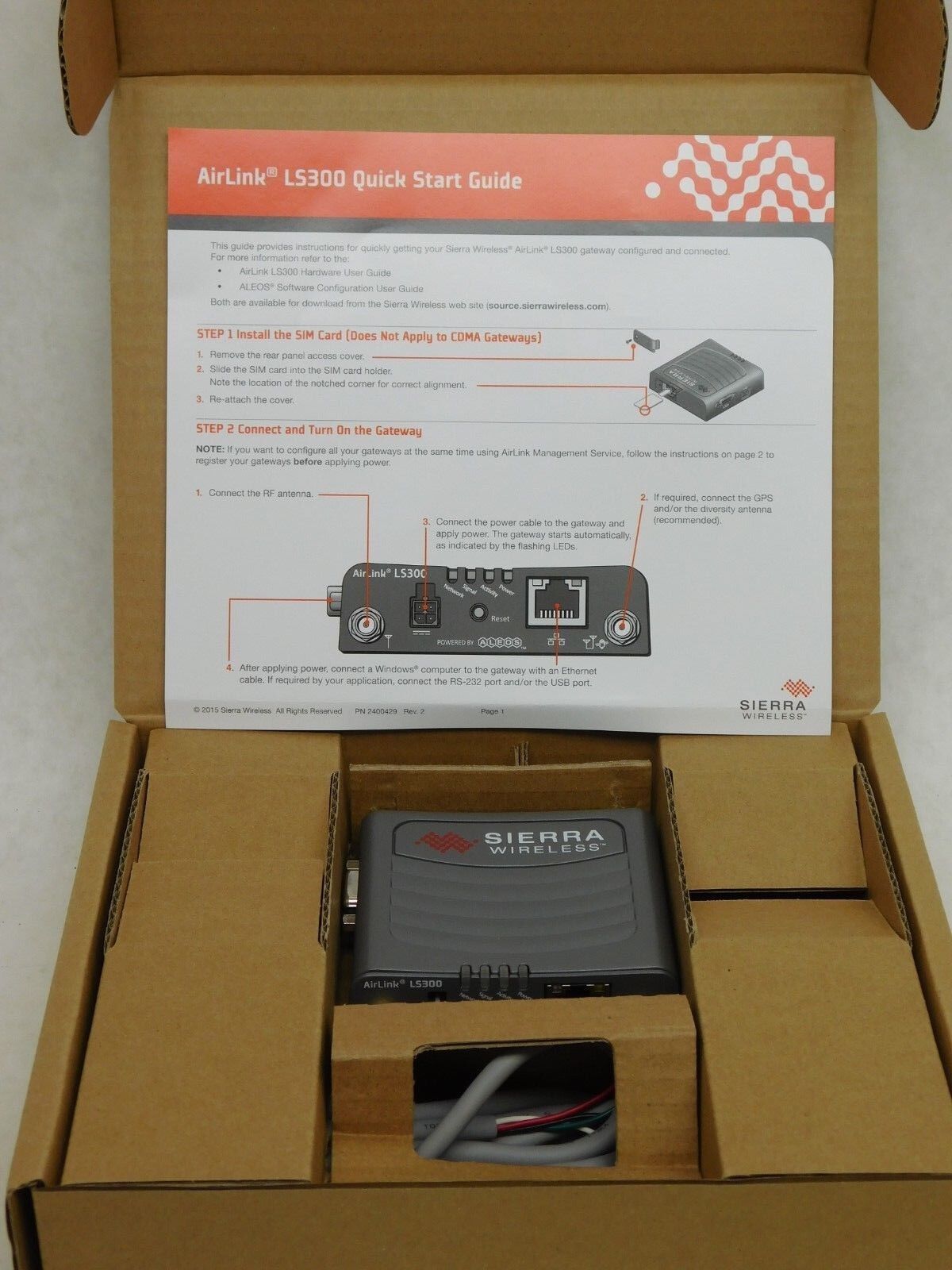 NEW Sierra Wireless AirLink LS300 -  3G Gateway Cell Modem For AT&T 1101491 (IG)