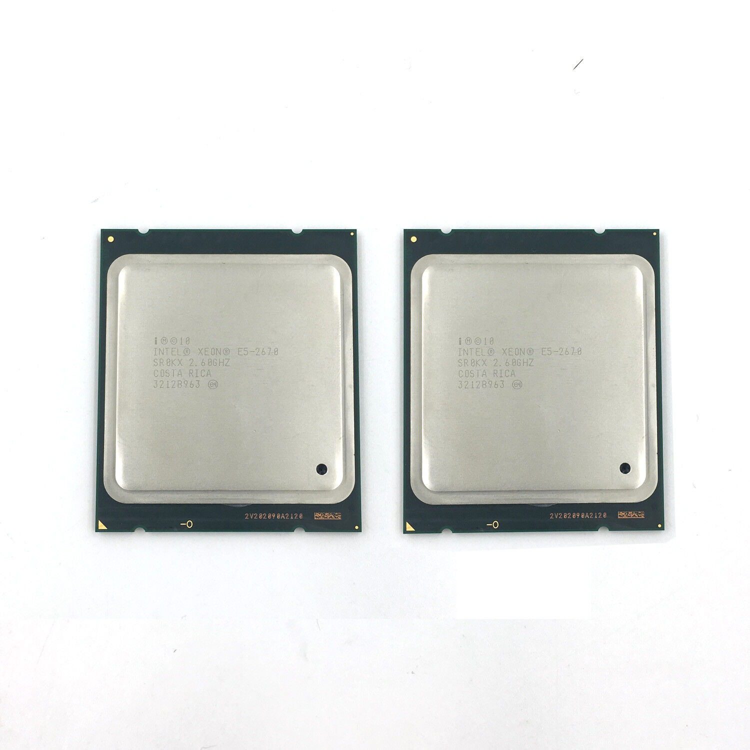 2pcs Intel Xeon E5-2670 C2 Socket 2011 SR0KX 2.60 Ghz 20 Mb 8-Core Matching Pair