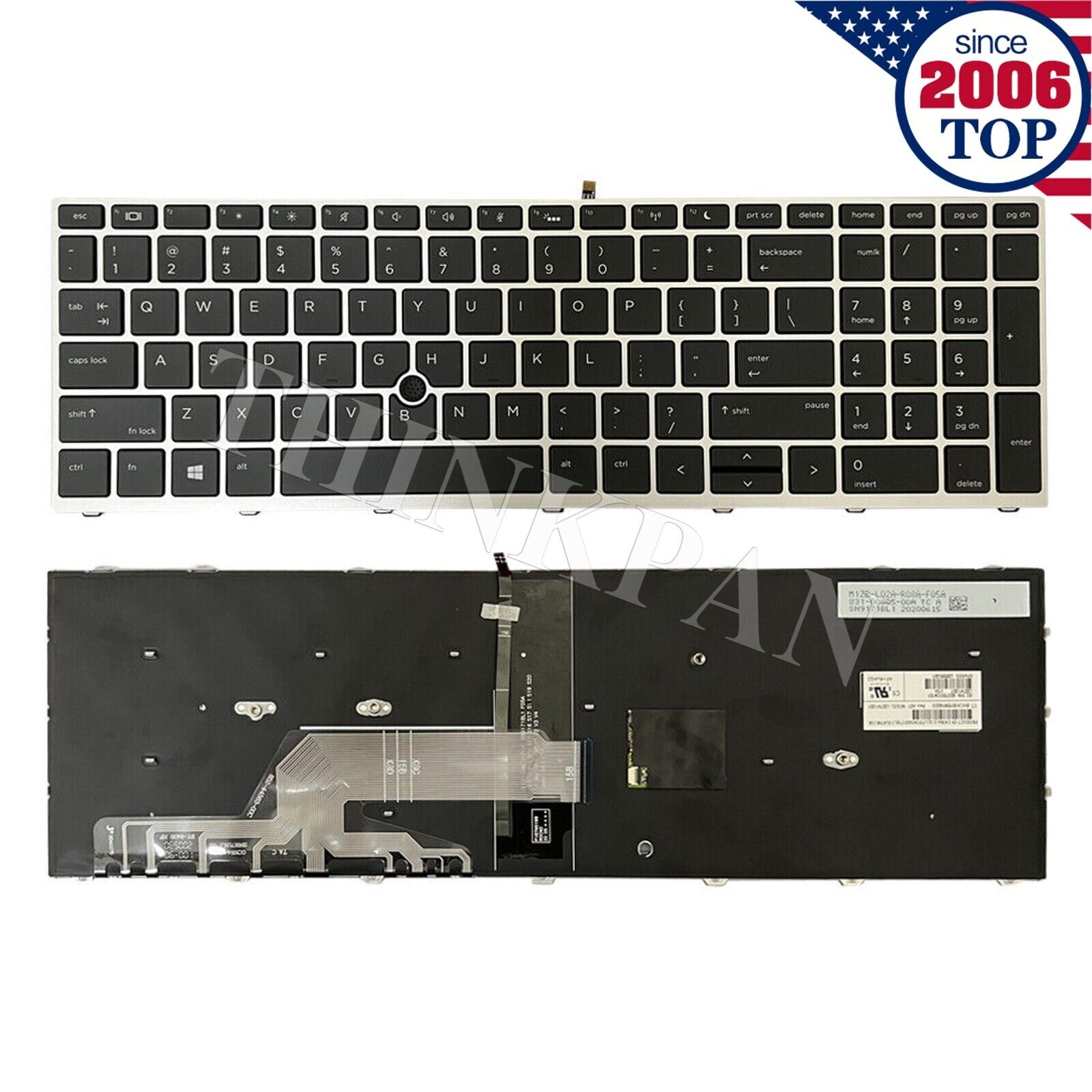 New Genuine US Backlit Keyboard for HP ProBook 650 G4 650 G5 L09593-001