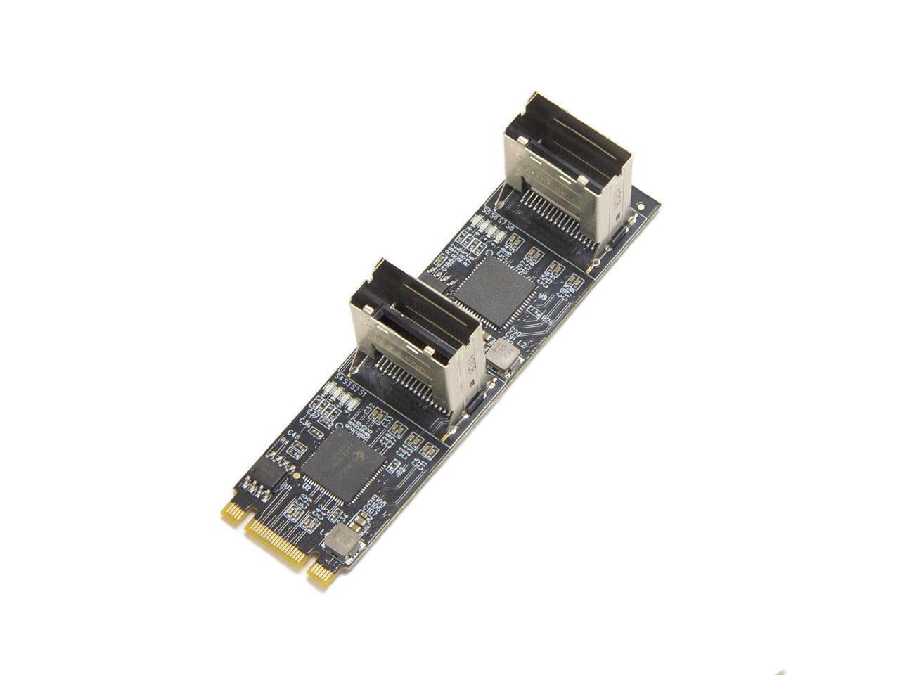 Syba 8 port Non-RAID SATA III 6Gbp/s to M.2 B+M Key Adapter PCI-e 3.0 x2