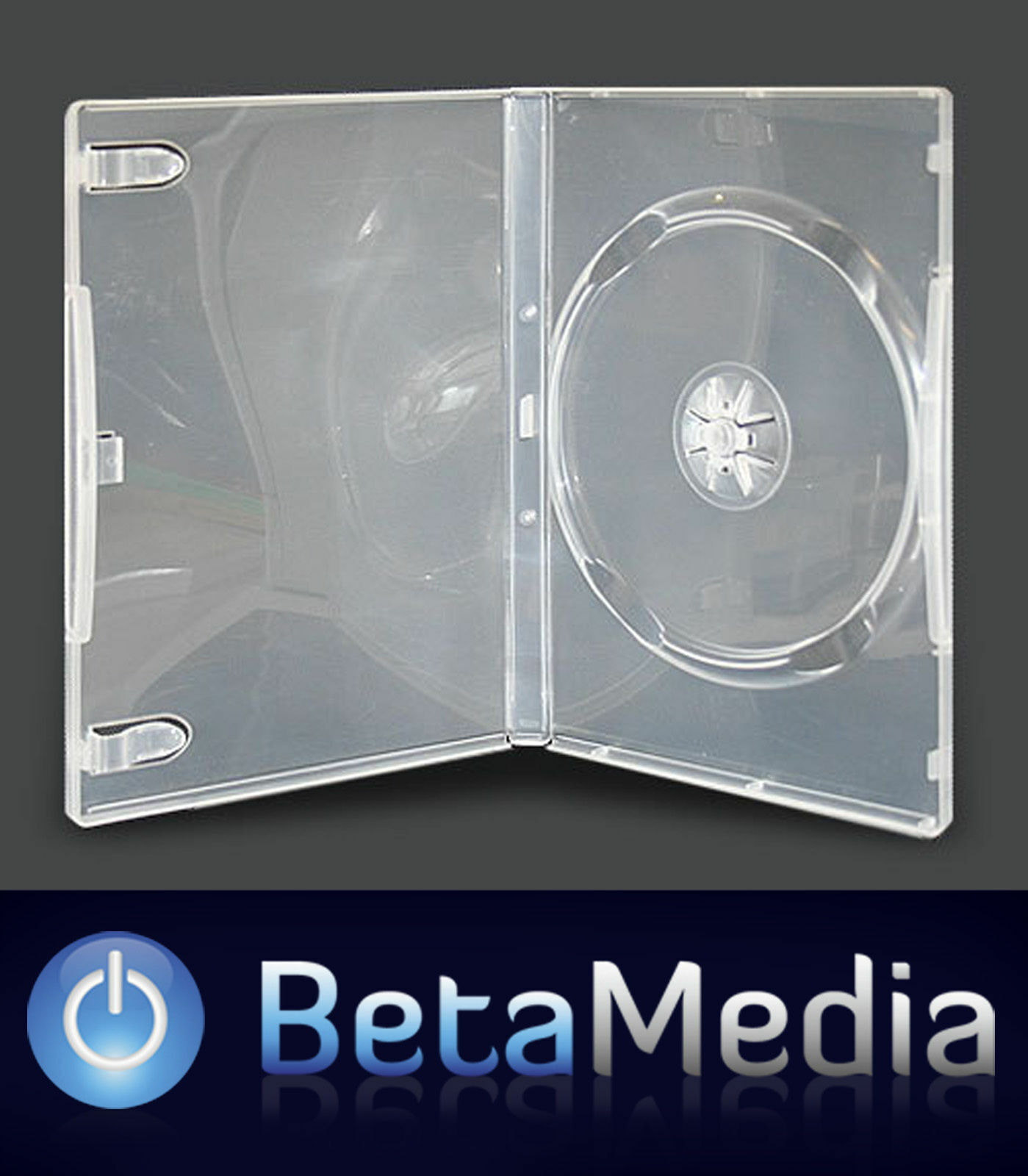 100 x Single Clear 14mm Quality CD / DVD Cover Cases - Standard Size DVD case