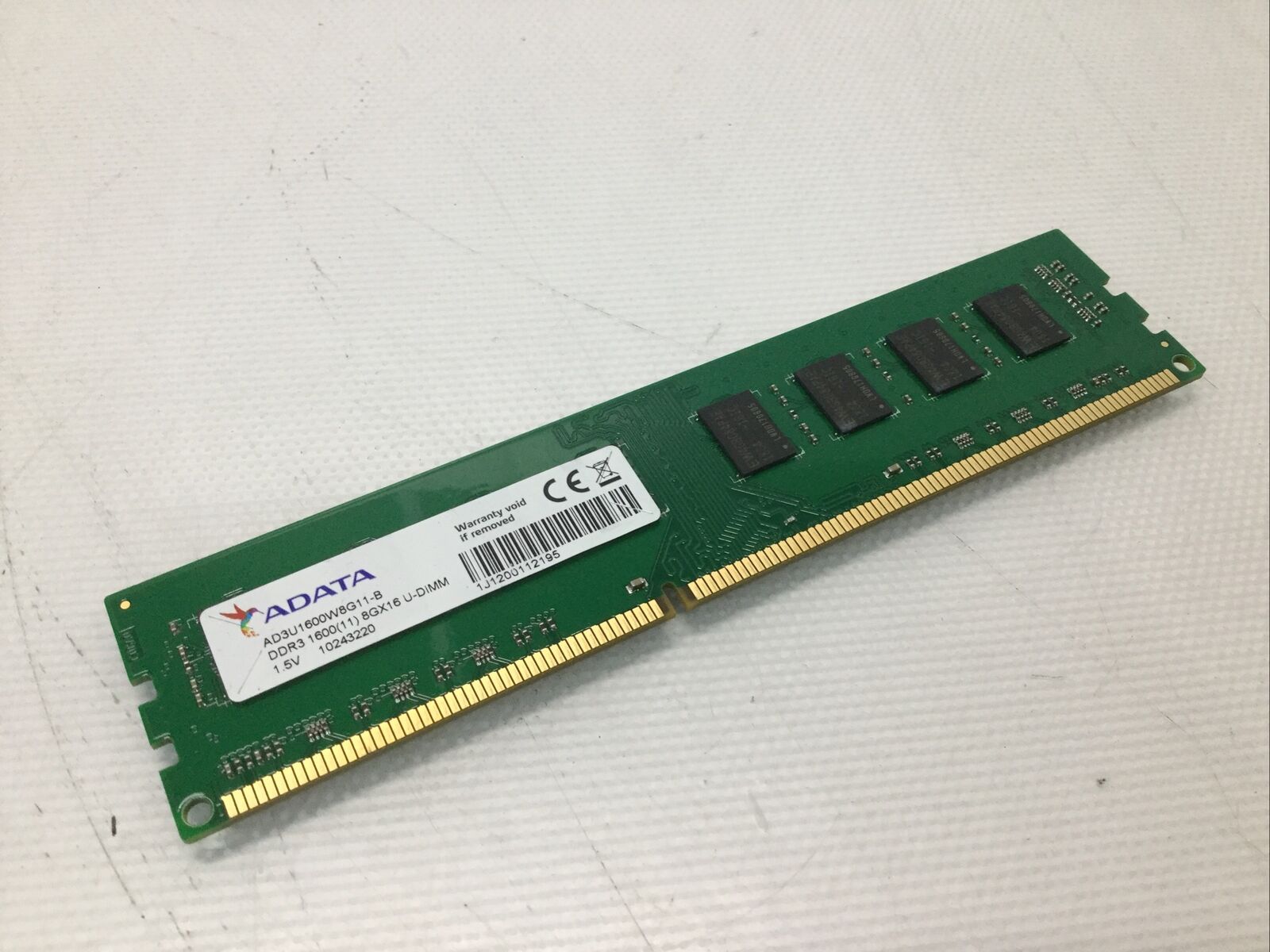 ADATA 8GB x1 AD3U1600W8G11-B DDR3-1600 DIMM Desktop Memory 240-pin