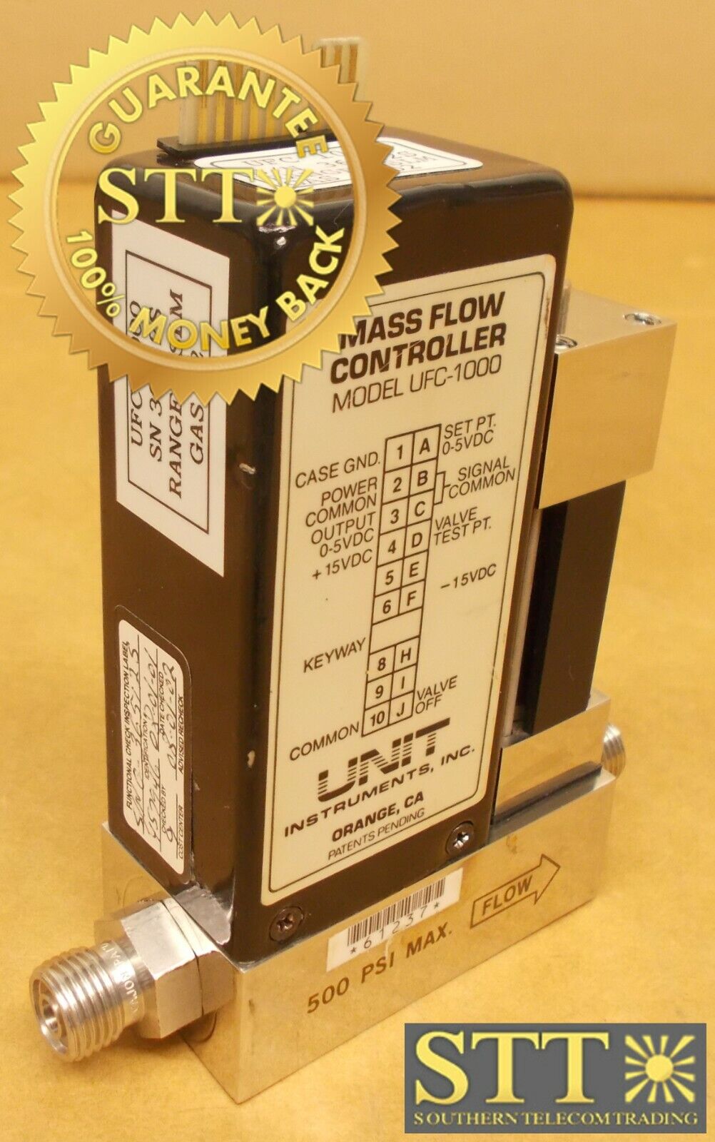 UFC-1000 UNIT MASS FLOW CONTROLLER MODEL UFC-1000 RANGE 5 SLM GAS O2