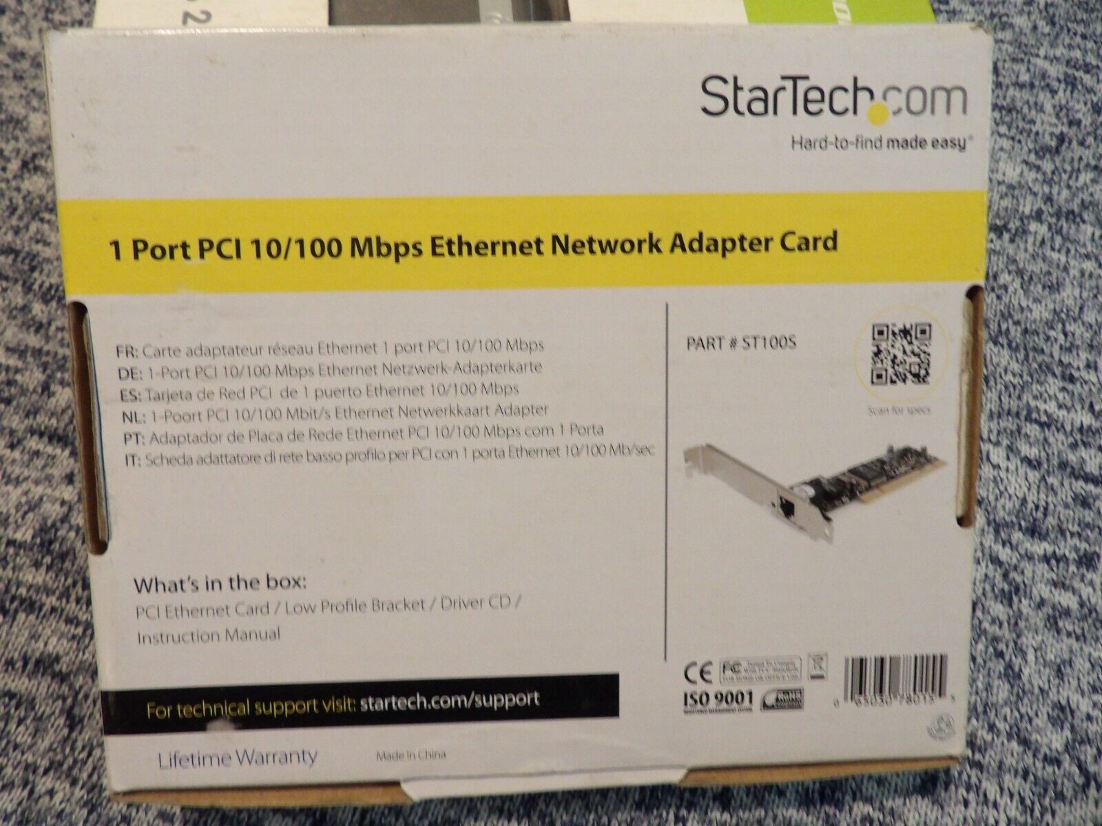 StarTech 1 port PCI 10/100 Mbps Ethernet Network Adapter Card ST100S